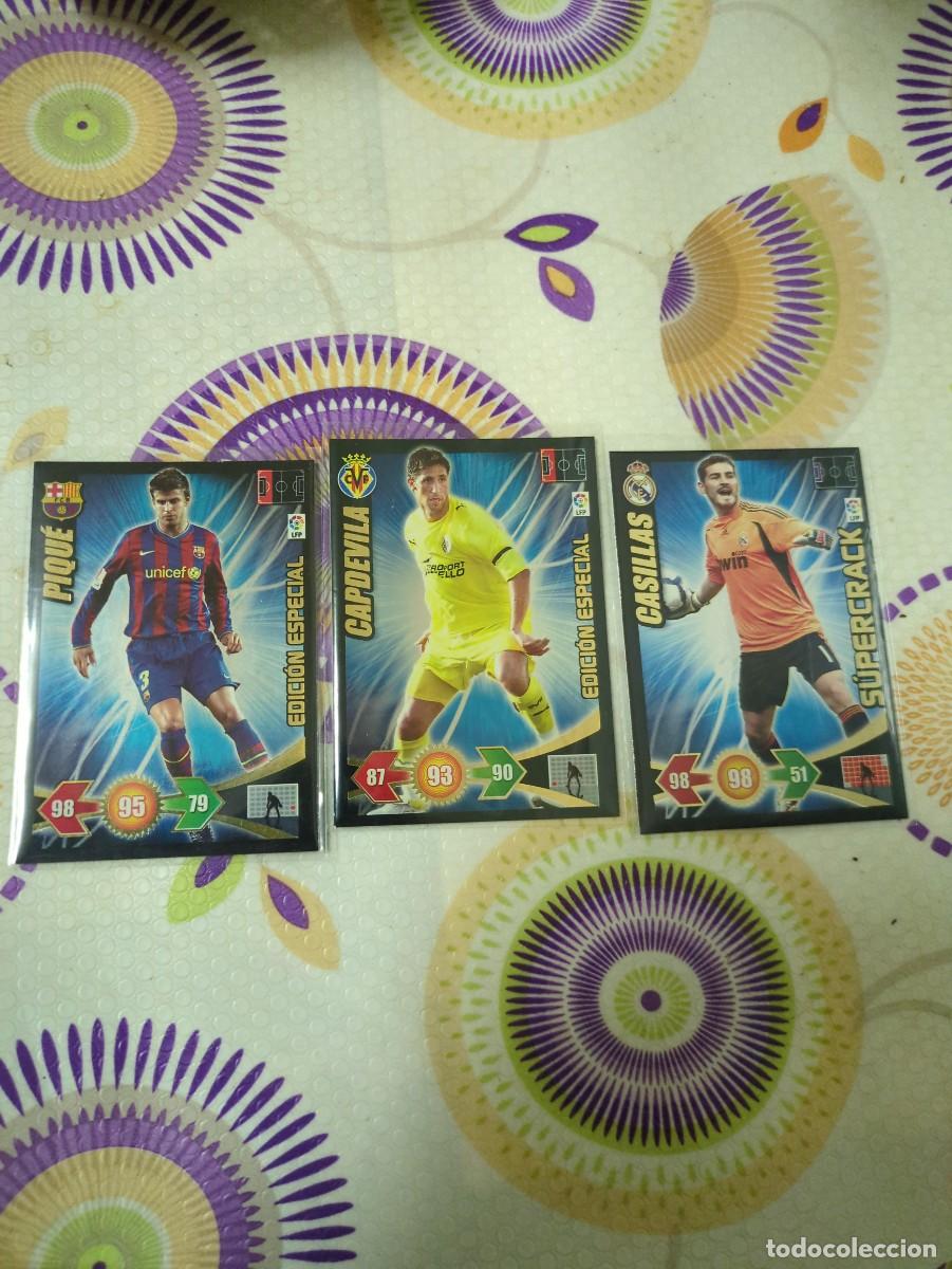 Cromos de F&uacute;tbol: 3 cromos adrenalin 09/10 edici&oacute;n especial pique y capdevila super craack Casillas