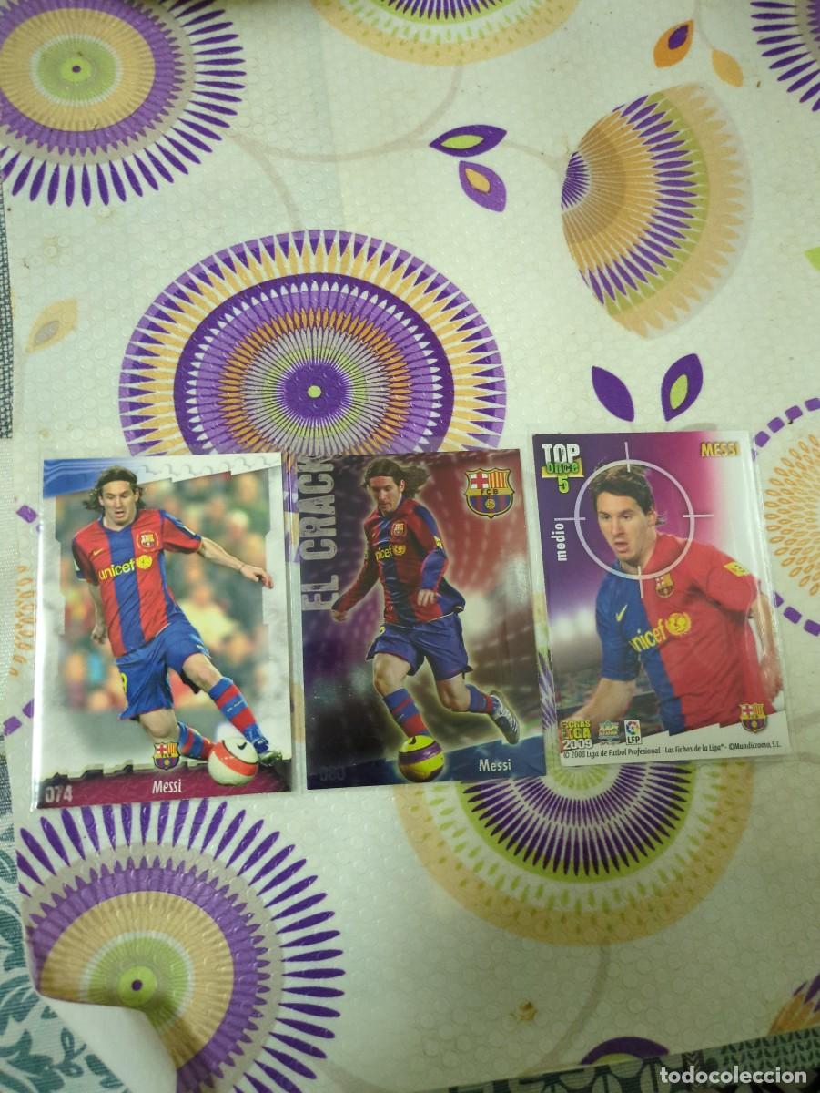 Cromos de F&uacute;tbol: 3 cromos Messi 09 adrenalin nuevo