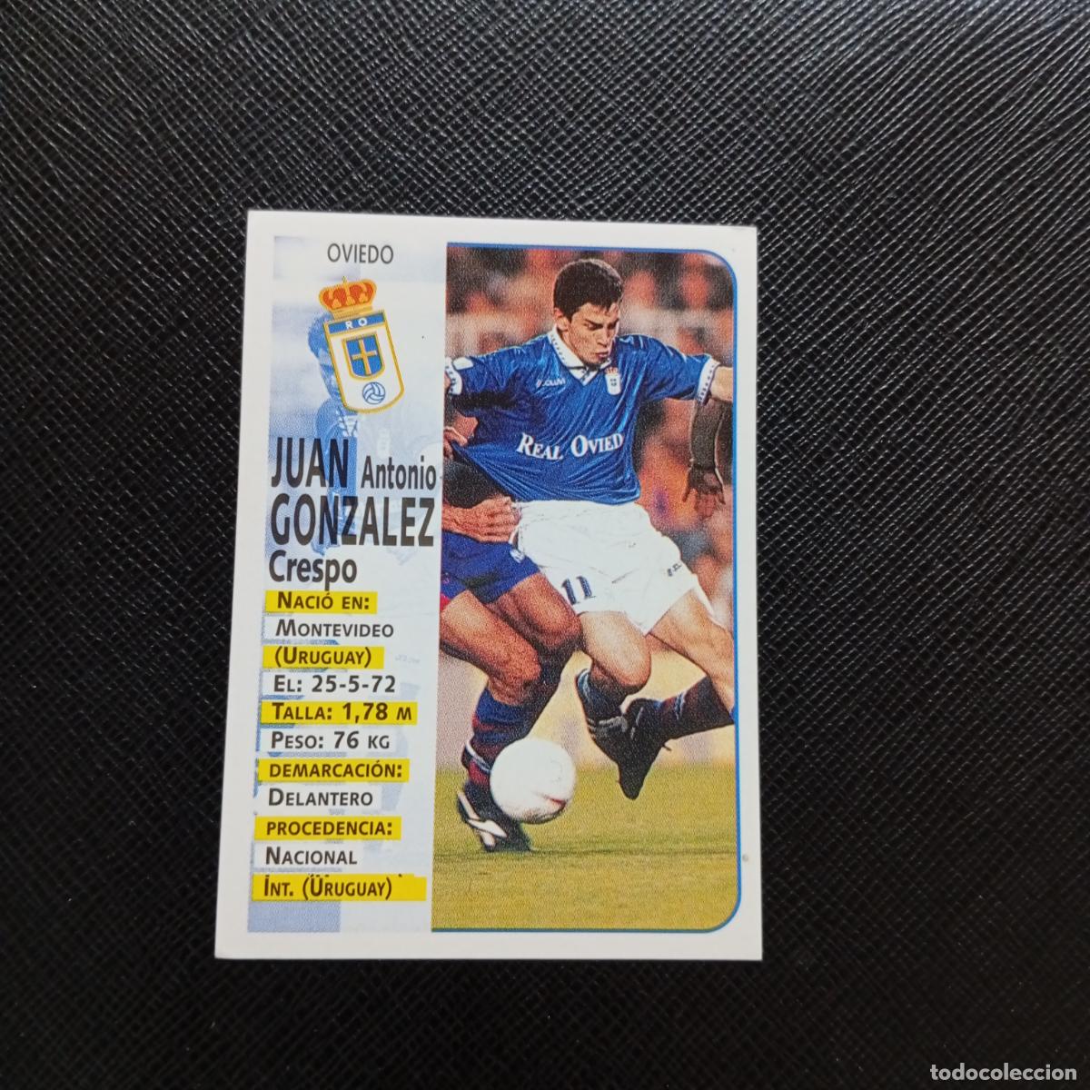 Cromos de F&uacute;tbol: 367 JUAN GONZALEZ OVIEDO PANINI 1998 1999 CROMO FUTBOL 98 99 - SIN PEGAR - A151 PG37