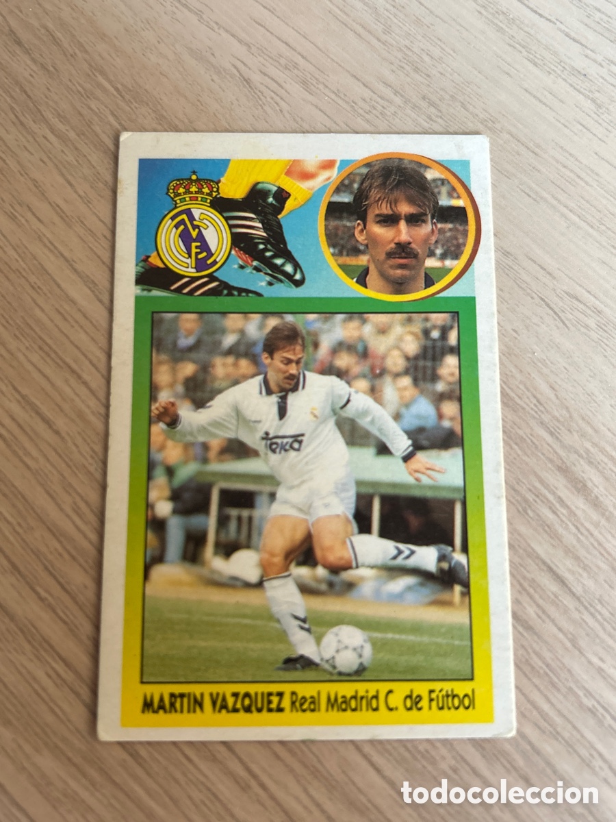 Cromos de F&uacute;tbol: MARTIN VAZQUEZ REAL MADRID 1993 1994 93 94 EDICIONES ESTE CARTON SIN PEGAR NUNCA PEGADO