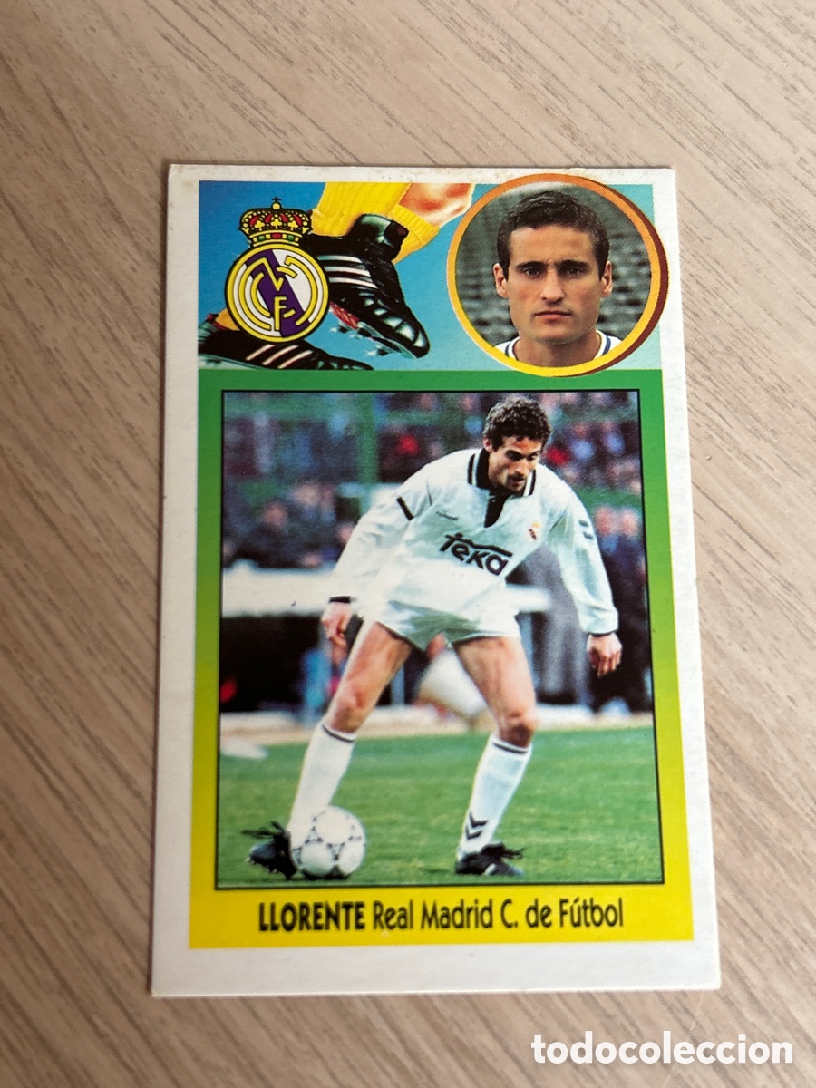 Cromos de F&uacute;tbol: LLORENTE REAL MADRID 1993 1994 93 94 EDICIONES ESTE CARTON SIN PEGAR NUNCA PEGADO