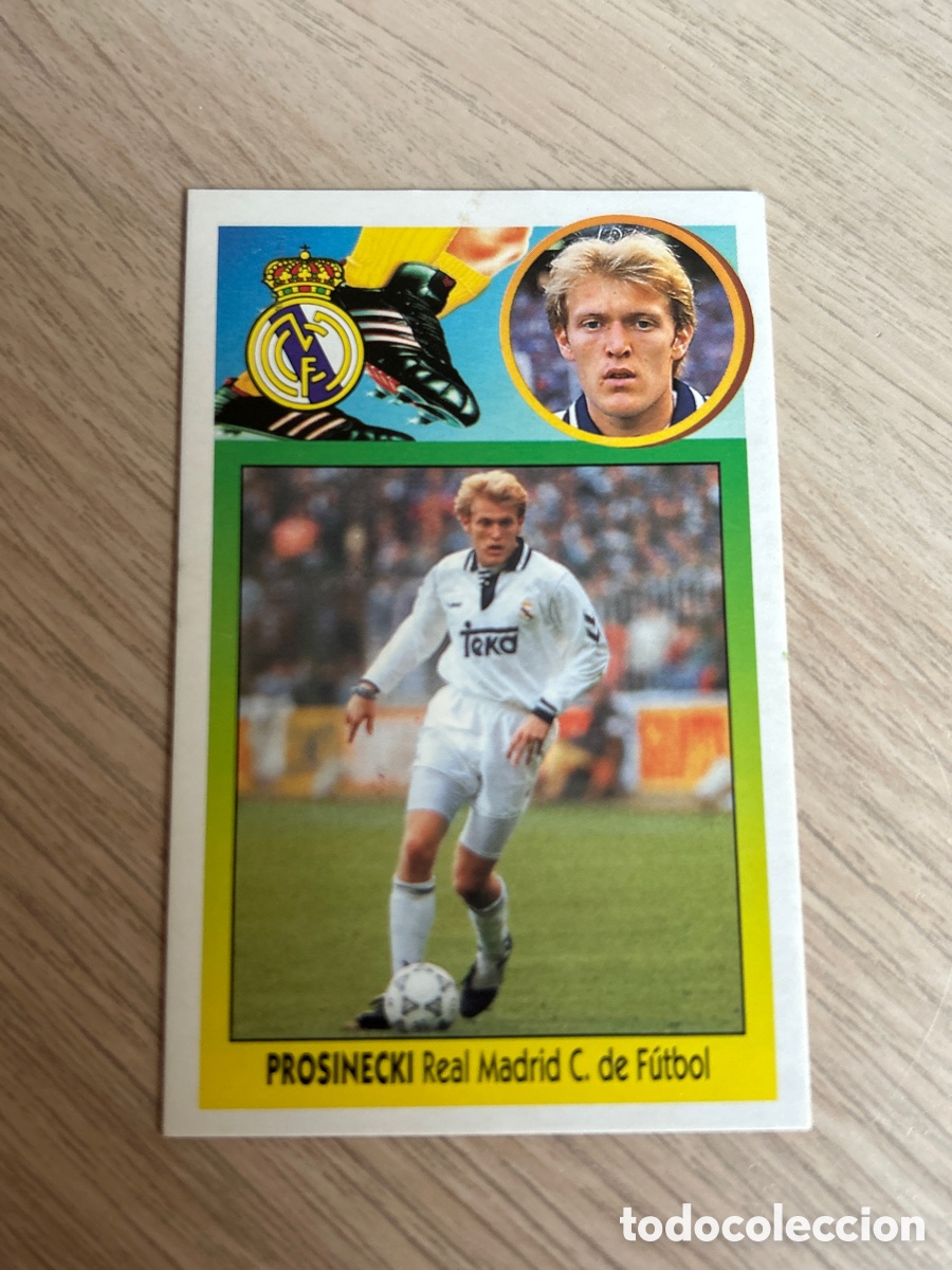 Fu&szlig;ball-Sticker: PROSINECKI REAL MADRID 1993 1994 93 94 EDICIONES ESTE CARTON SIN PEGAR NUNCA PEGADO
