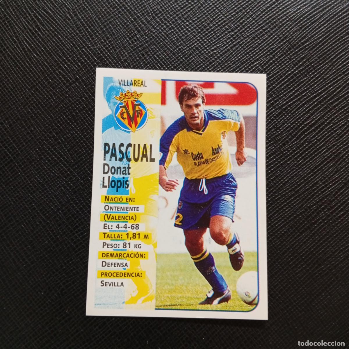 Football Stickers: 373 PASCUAL VILLARREAL PANINI 1998 1999 CROMO FUTBOL 98 99 - SIN PEGAR - A151 PG46