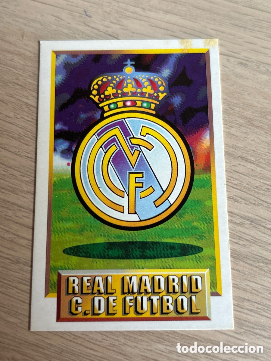 Cromos de F&uacute;tbol: ESCUDO REAL MADRID 1993 1994 93 94 EDICIONES ESTE CARTON SIN PEGAR NUNCA PEGADO