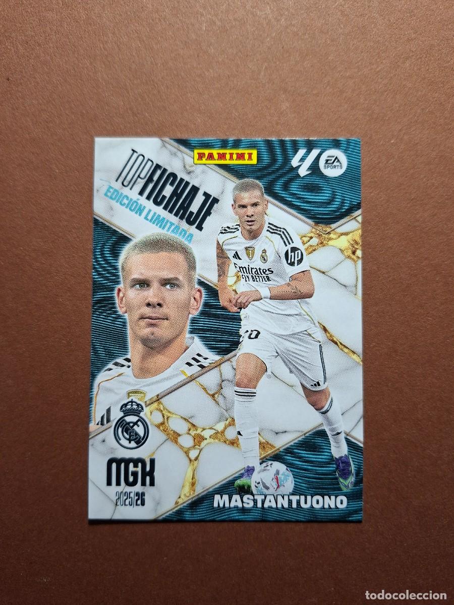 Cromos de F&uacute;tbol: MASTANTUONO REAL MADRID TOP FICHAJE EDICION LIMITADA MGK MEGACRACKS LIGA 2025 2026 25 26