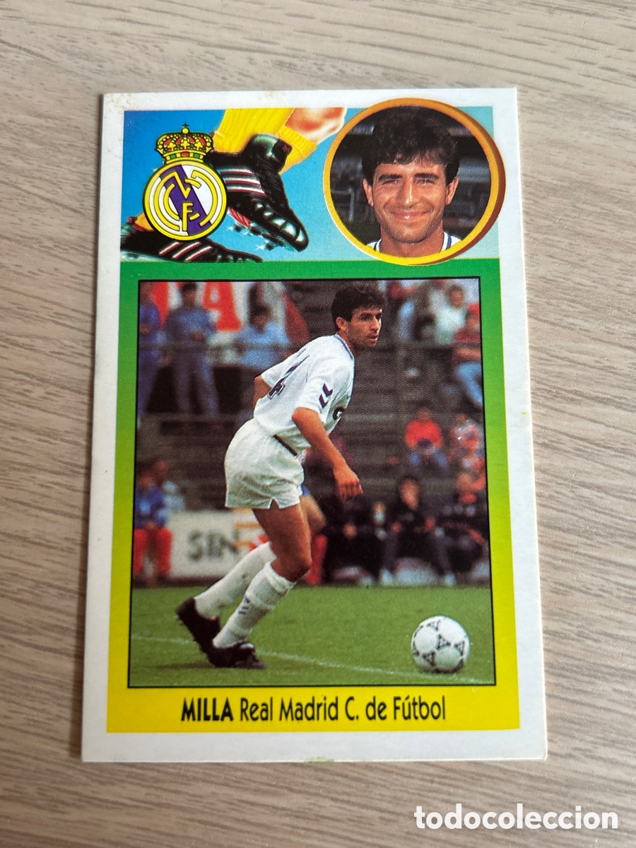 Cromos de F&uacute;tbol: MILLA REAL MADRID 1993 1994 93 94 EDICIONES ESTE CARTON SIN PEGAR NUNCA PEGADO