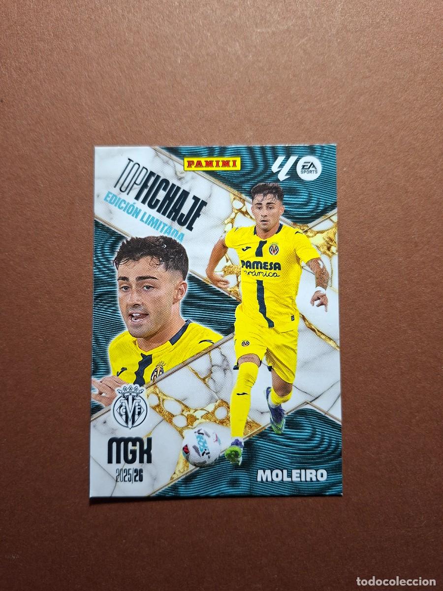 Cromos de F&uacute;tbol: MOLEIRO VILLARREAL TOP FICHAJE EDICION LIMITADA MGK MEGACRACKS LIGA 2025 2026 25 26