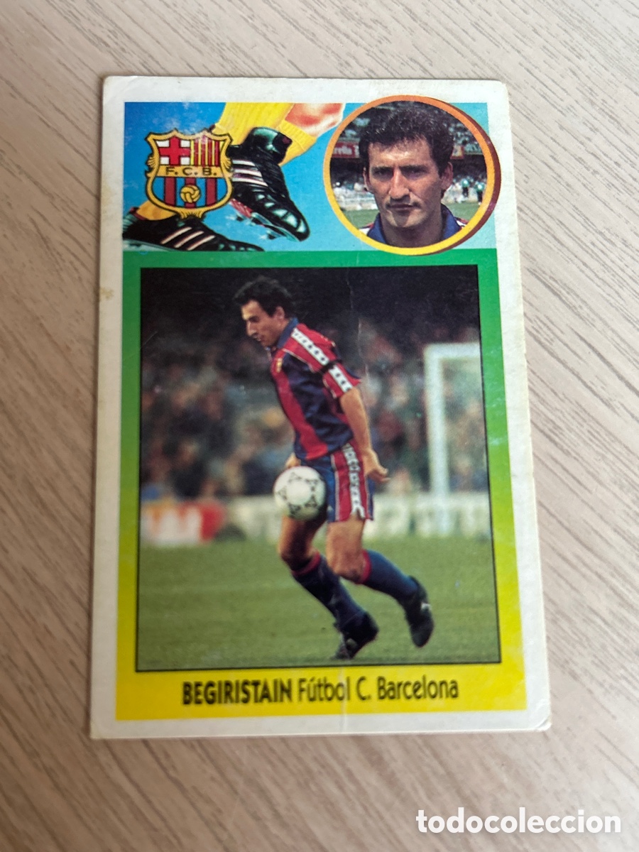 Cromos de Futebol: BEGIRISTAIN F. C. BARCELONA LIGA ESTE 1993 1994 93 94 CARTON NUNCA PEGADO SIN PEGAR