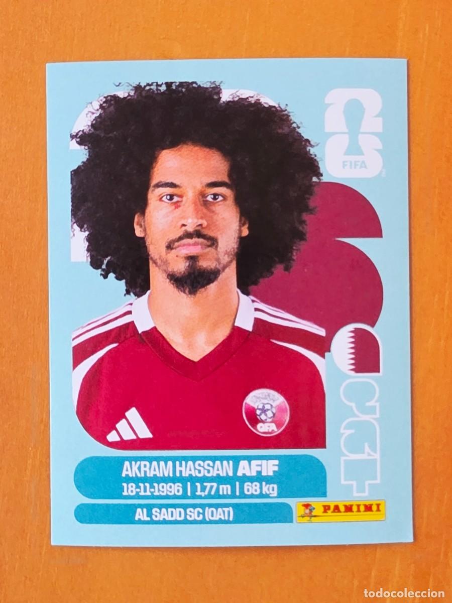 Cromos de Futebol: QAT 18 Akram Hassan Afif, Qatar Catar, Panini FIFA World Cup Mundial 2026 Sticker