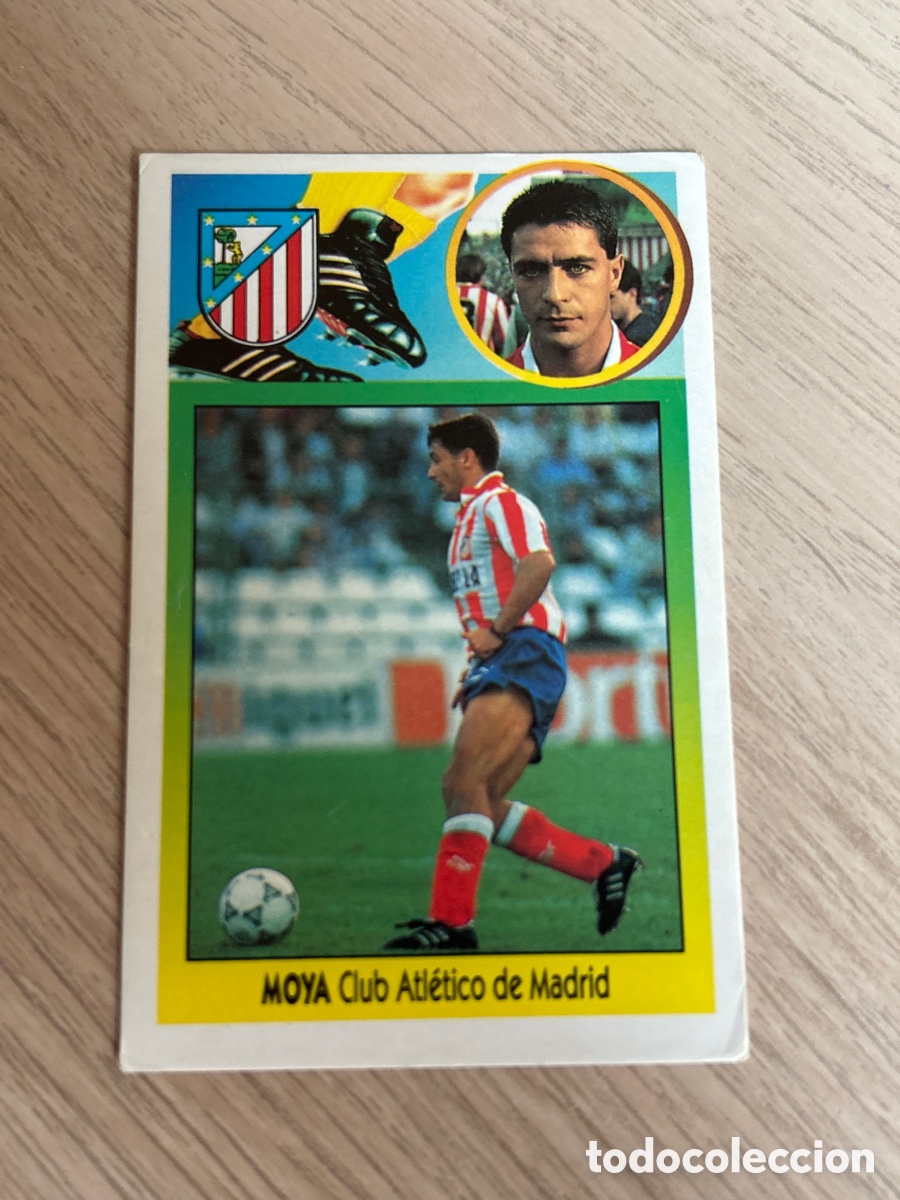 Fu&szlig;ball-Sticker: MOYA ATL&Eacute;TICO MADRID BAJA LIGA ESTE 1993 1994 93 94 CART&Oacute;N NUNCA PEGADO SIN PEGAR
