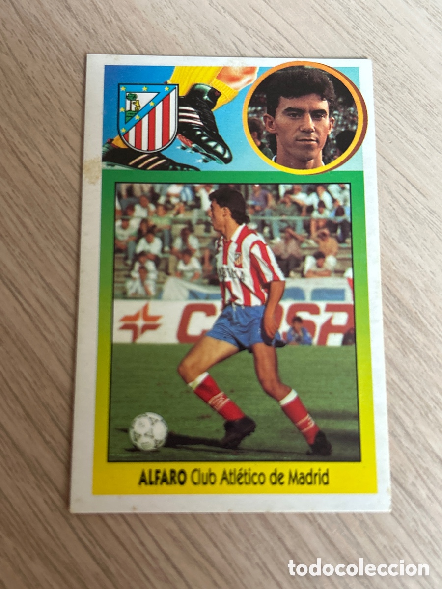 Cromos de Futebol: ALFARO ATL&Eacute;TICO MADRID BAJA LIGA ESTE 1993 1994 93 94 CART&Oacute;N NUNCA PEGADO SIN PEGAR