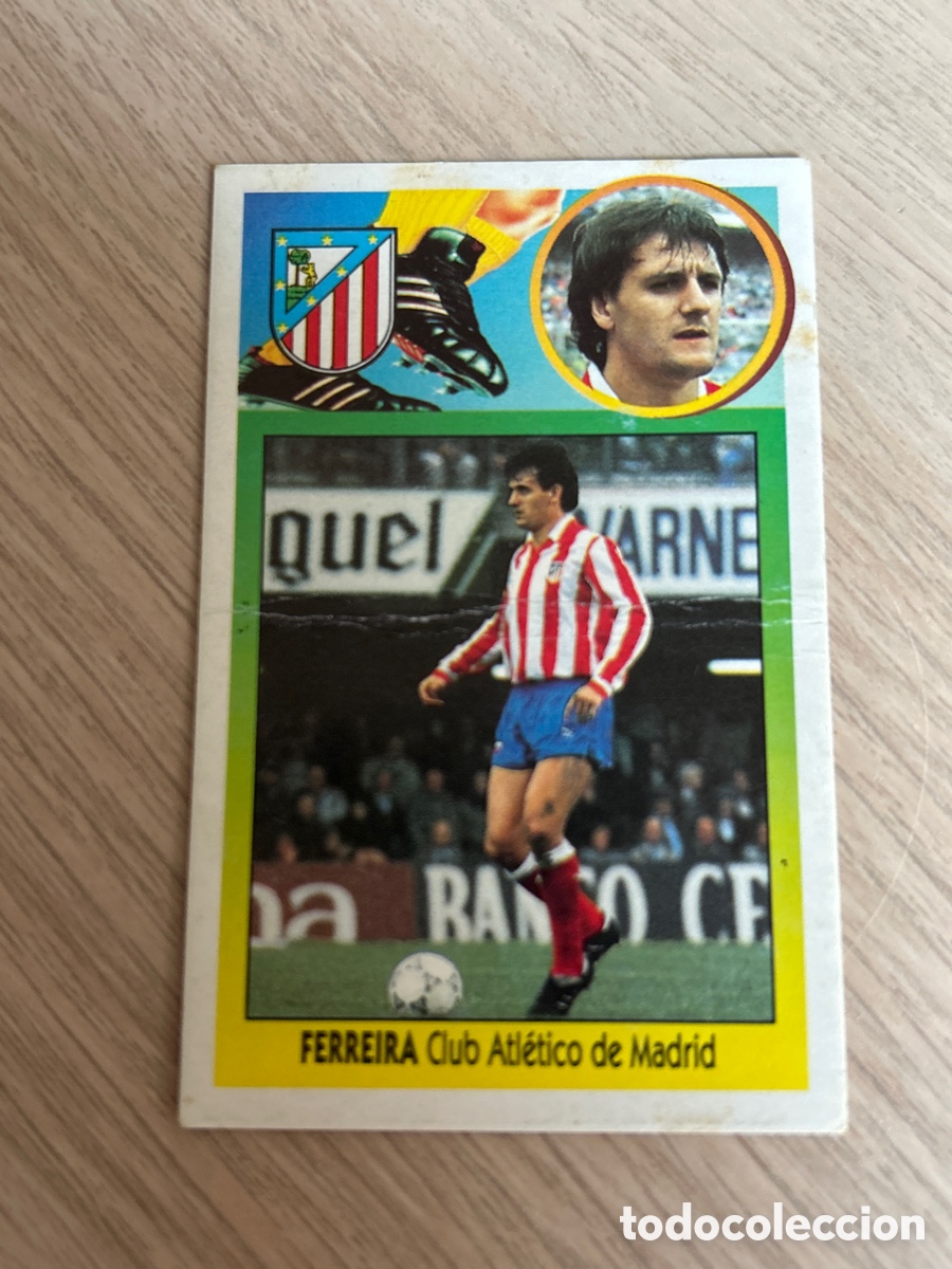 Fu&szlig;ball-Sticker: FERREIRA ATL&Eacute;TICO MADRID BAJA LEER LIGA ESTE 1993 1994 93 94 CART&Oacute;N NUNCA PEGADO SIN PEGAR