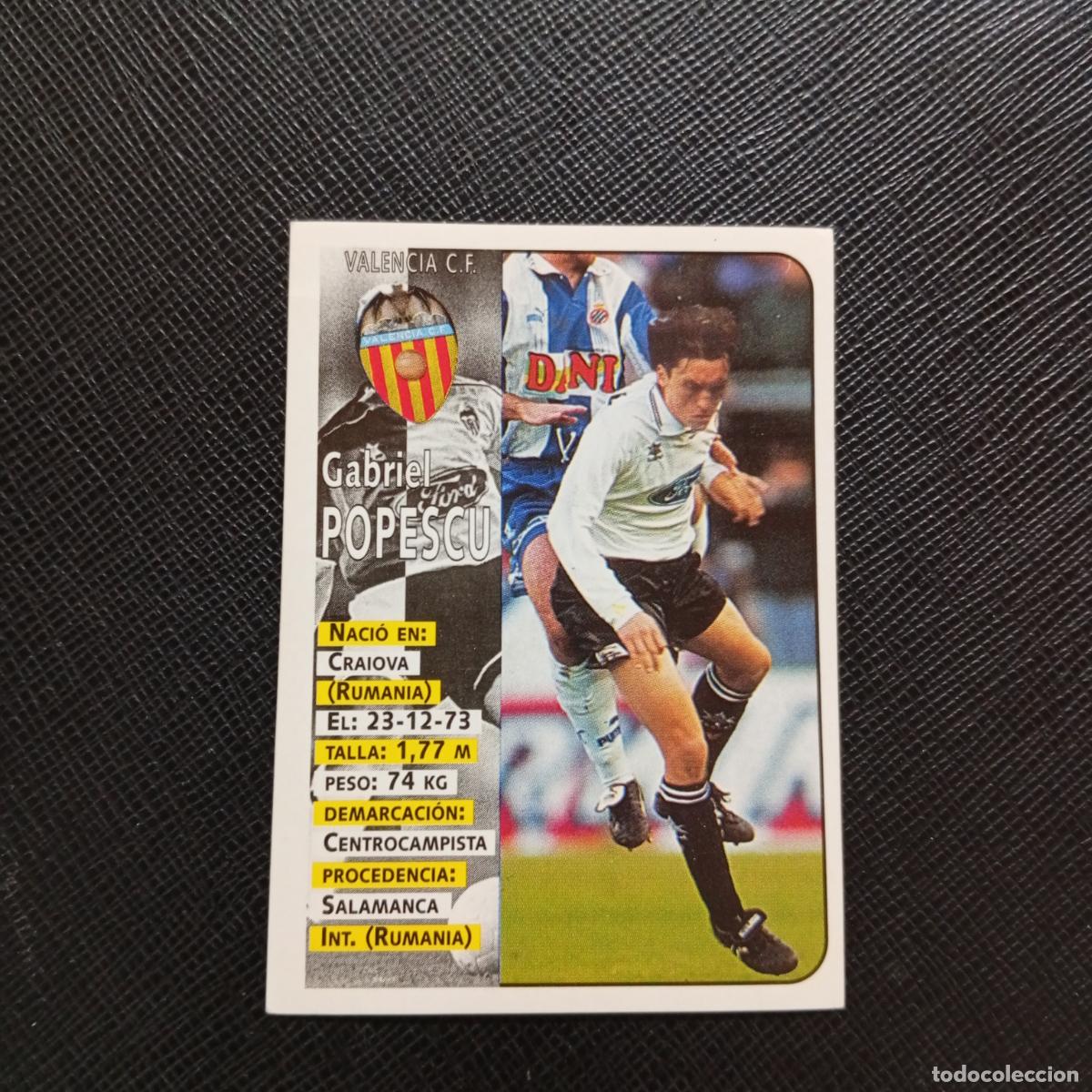Fu&szlig;ball-Sticker: 404 POPESCU VALENCIA PANINI 1998 1999 CROMO FUTBOL 98 99 - SIN PEGAR A151 - PG73 ULTIMOS FICHAJE