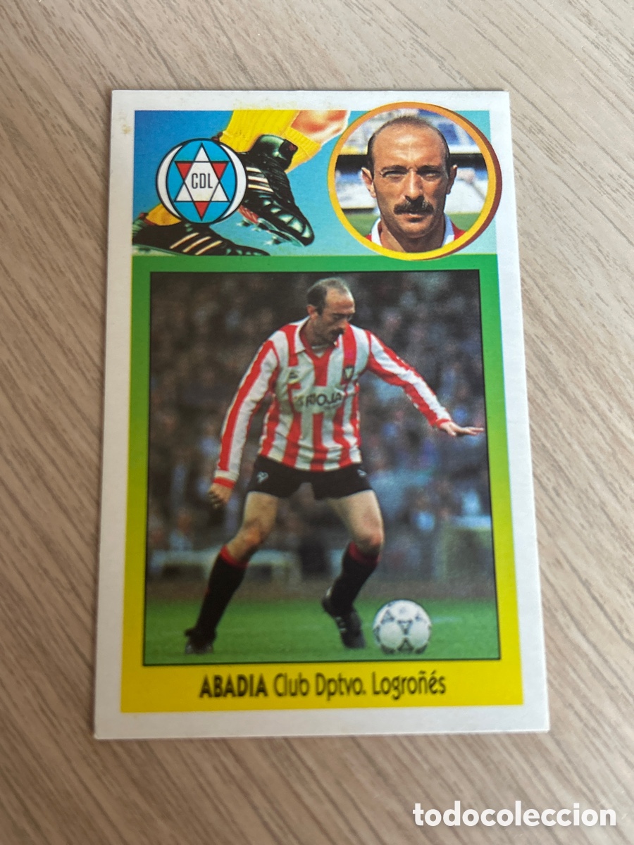 Football Stickers: ABAD&Iacute;A BAJA LOGRO&Ntilde;&Eacute;S LIGA ESTE 1993 1994 93 94 CARTON NUNCA PEGADO SIN PEGAR