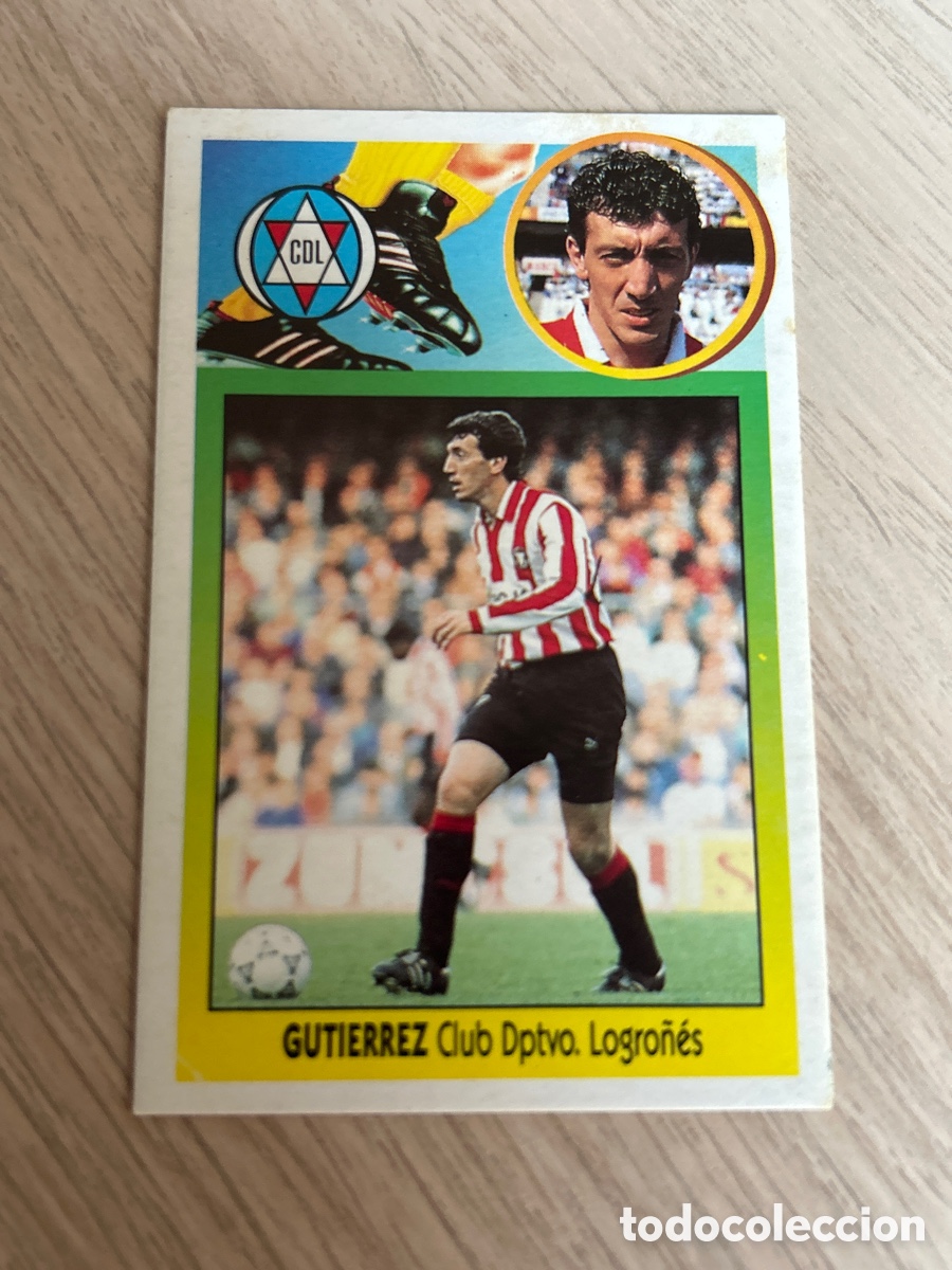 Football Stickers: GUTIERREZ BAJA LOGRO&Ntilde;&Eacute;S LIGA ESTE 1993 1994 93 94 CARTON NUNCA PEGADO SIN PEGAR