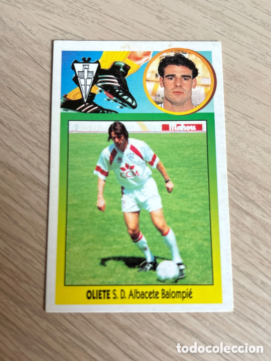 Cromos de F&uacute;tbol: OLIETE ALBACETE BAJA LIGA ESTE 1993 1994 93 94 CARTON NUNCA PEGADO SIN PEGAR