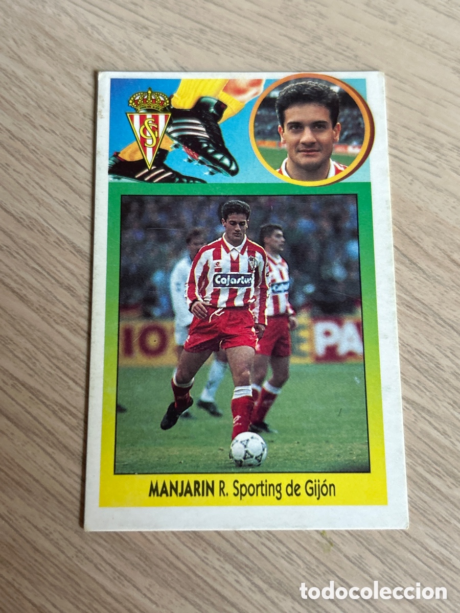 Cromos de F&uacute;tbol: MANJARIN SPORTING GIJON BAJA LIGA ESTE 1993 1994 93 94 CARTON NUNCA PEGADO SIN PEGAR