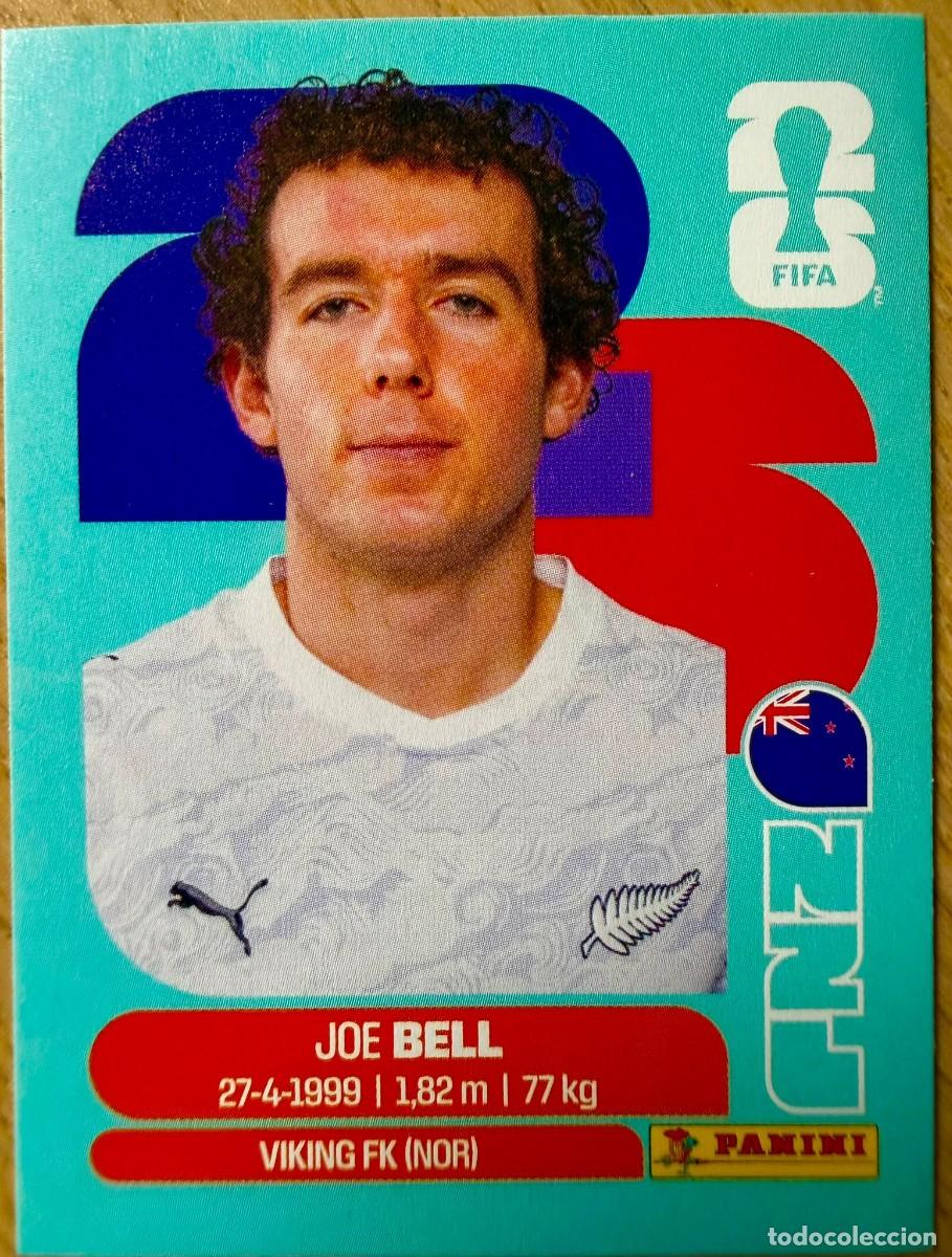 Cromos de F&uacute;tbol: NZL10 NZL 10 JOE BELL NUEVA ZELANDA MUNDIAL FIFA WORLD CUP 2026 26 STICKER CROMO PANINI SIN PEGAR