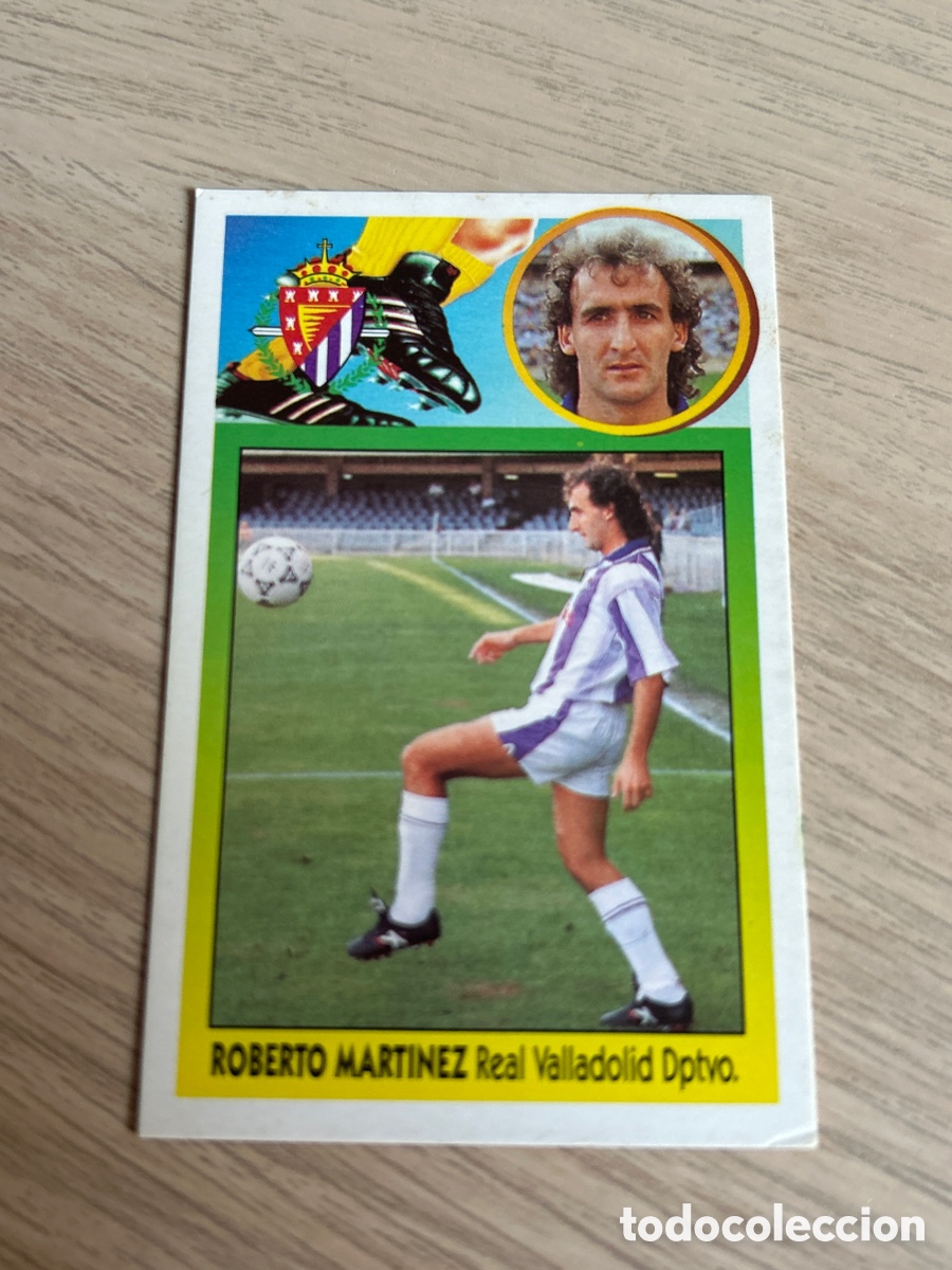 Cromos de F&uacute;tbol: ROBERTO MARTINEZ BAJA VALLADOLID LIGA ESTE 1993 1994 93 94 CARTON NUNCA PEGADO SIN PEGAR