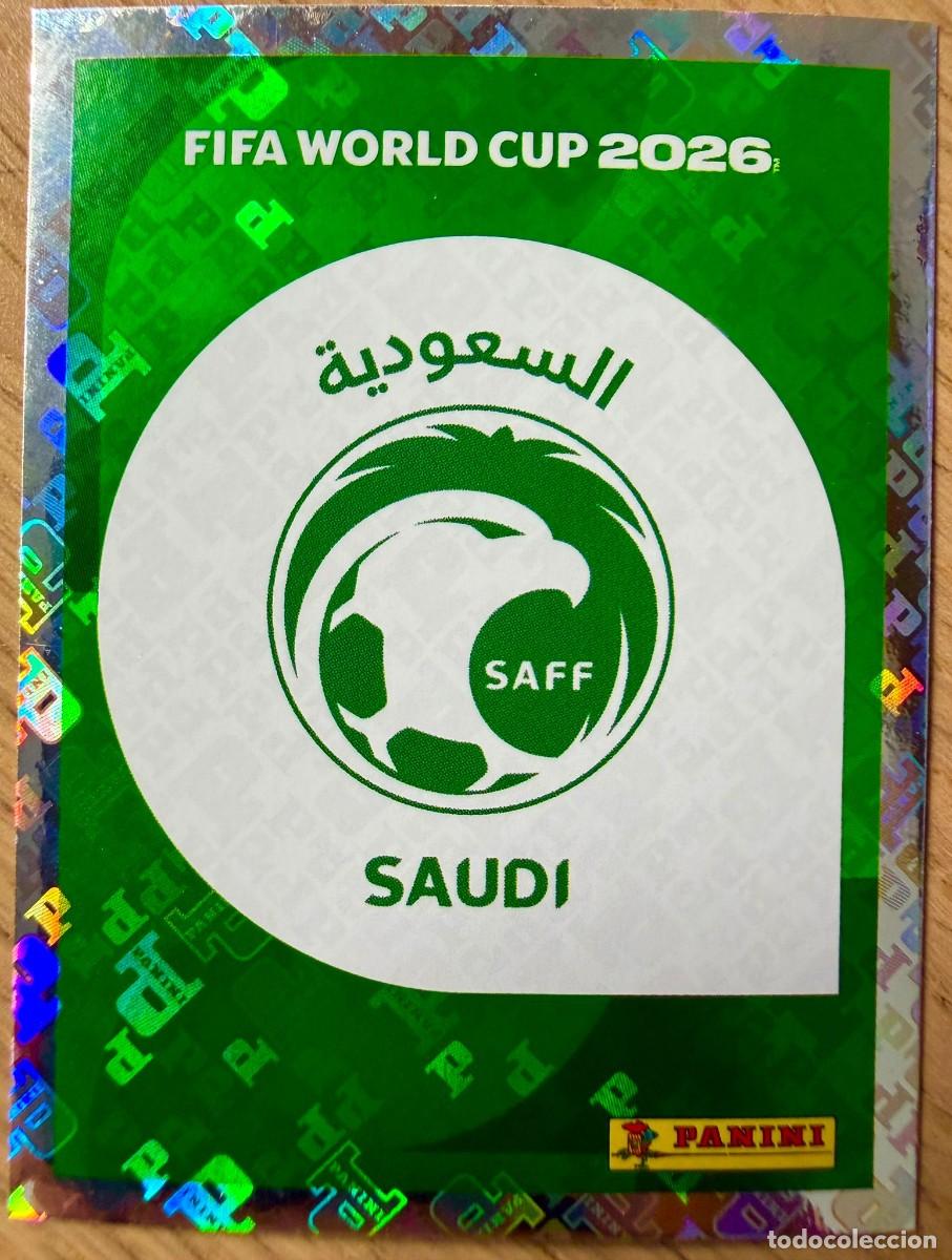 Cromos de F&uacute;tbol: KSA1 KSA 1 ESCUDO ARABIA SAUD&Iacute; MUNDIAL FIFA WORLD CUP 2026 26 STICKER CROMO PANINI SIN PEGAR