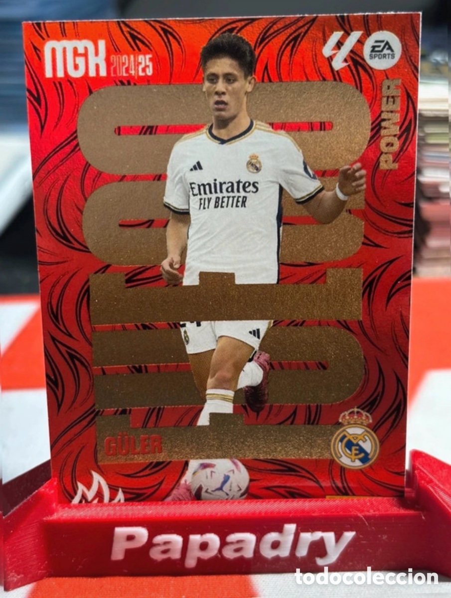 Cromos de F&uacute;tbol: ARDA GULER FUEGO POWER #380 REAL MADRID MGK 24/25
