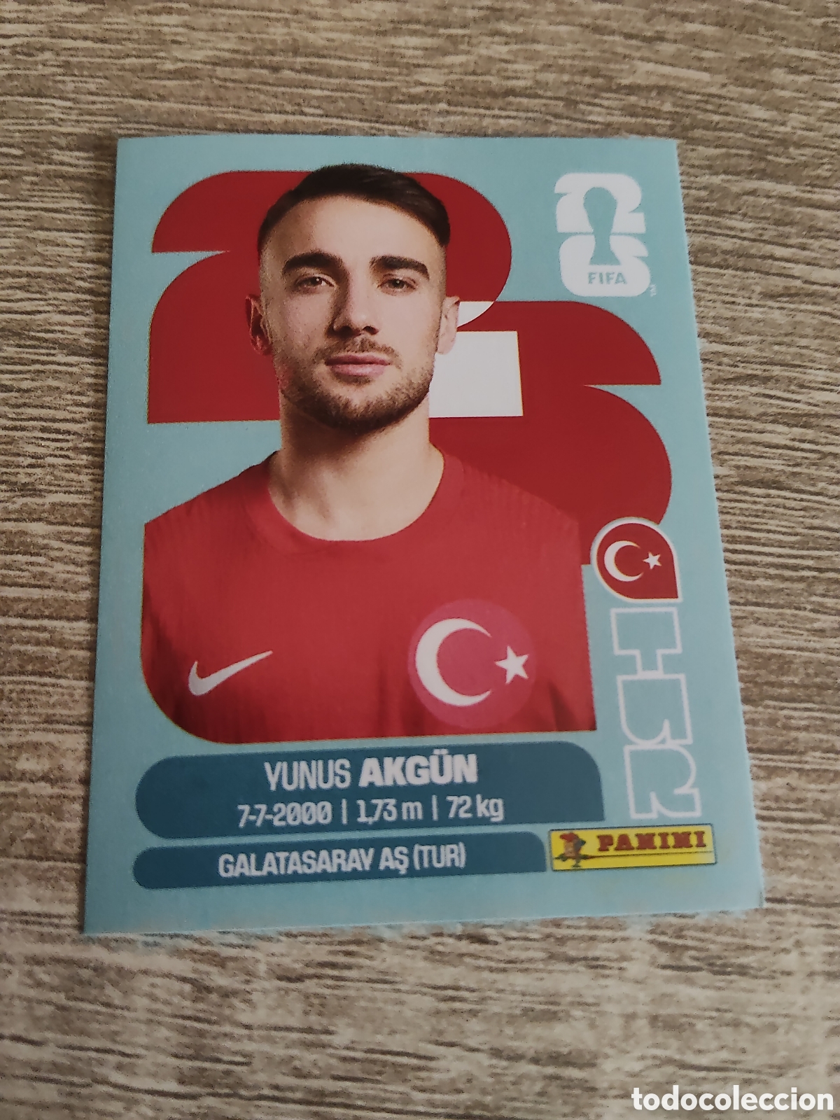 Cromos de F&uacute;tbol: Panini mundial 2026 TUR 16 Yunus Akgun Turqu&iacute;a