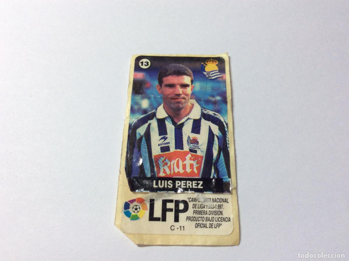 Cromos de F&uacute;tbol: Luis P&eacute;rez Real Sociedad CHICLES VIDAL 96 97 1996 1997 La liga de las estrellas