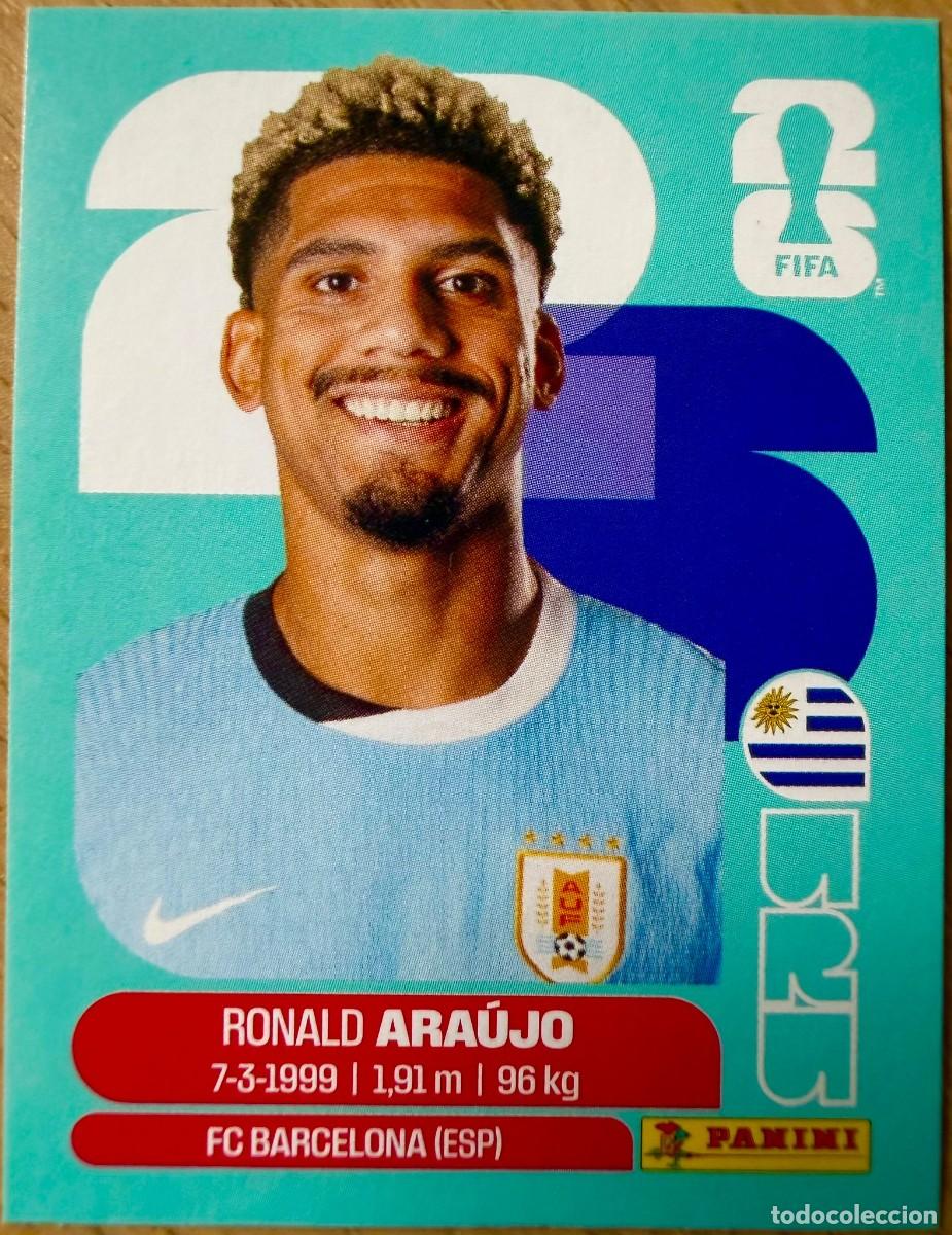 Cromos de F&uacute;tbol: URU4 URU 4 RONALD ARAUJO URUGUAY MUNDIAL FIFA WORLD CUP 2026 26 STICKER CROMO PANINI SIN PEGAR