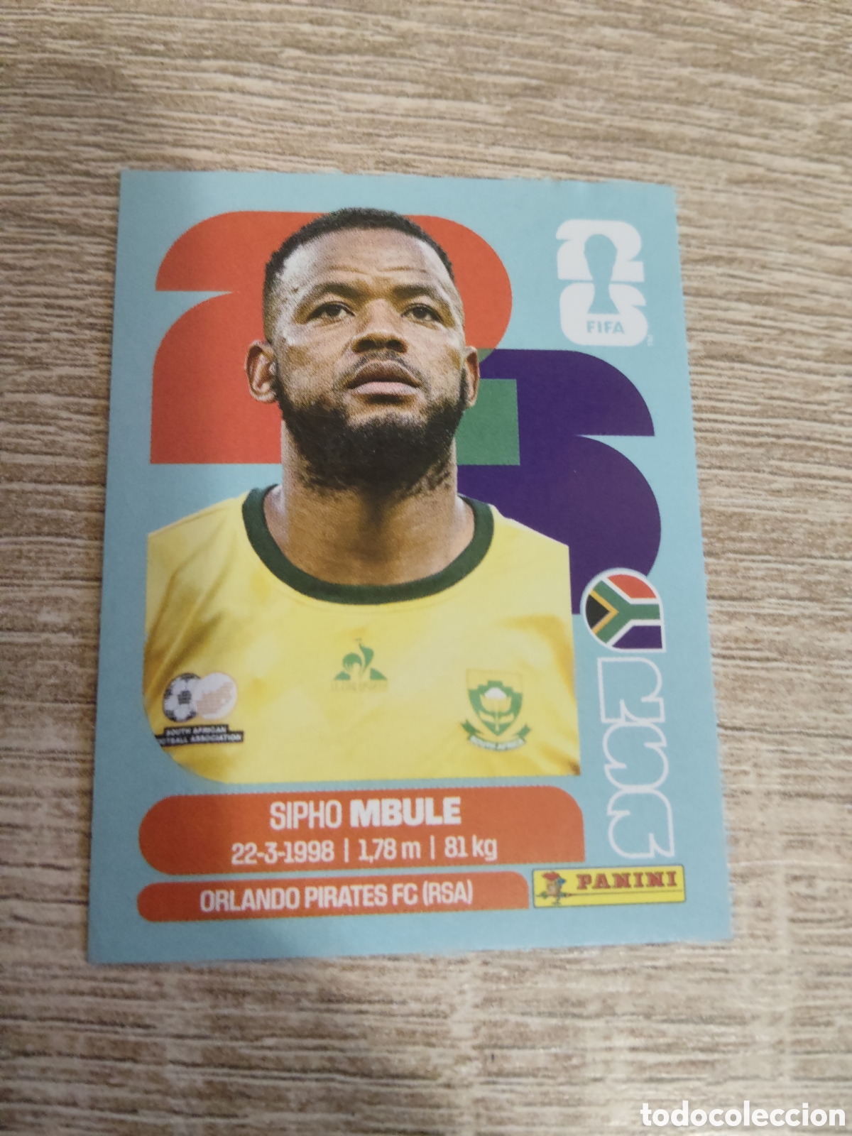 Cartes &agrave; collectionner de Football: Panini mundial 2026 Rsa 16 Sipho Mbule