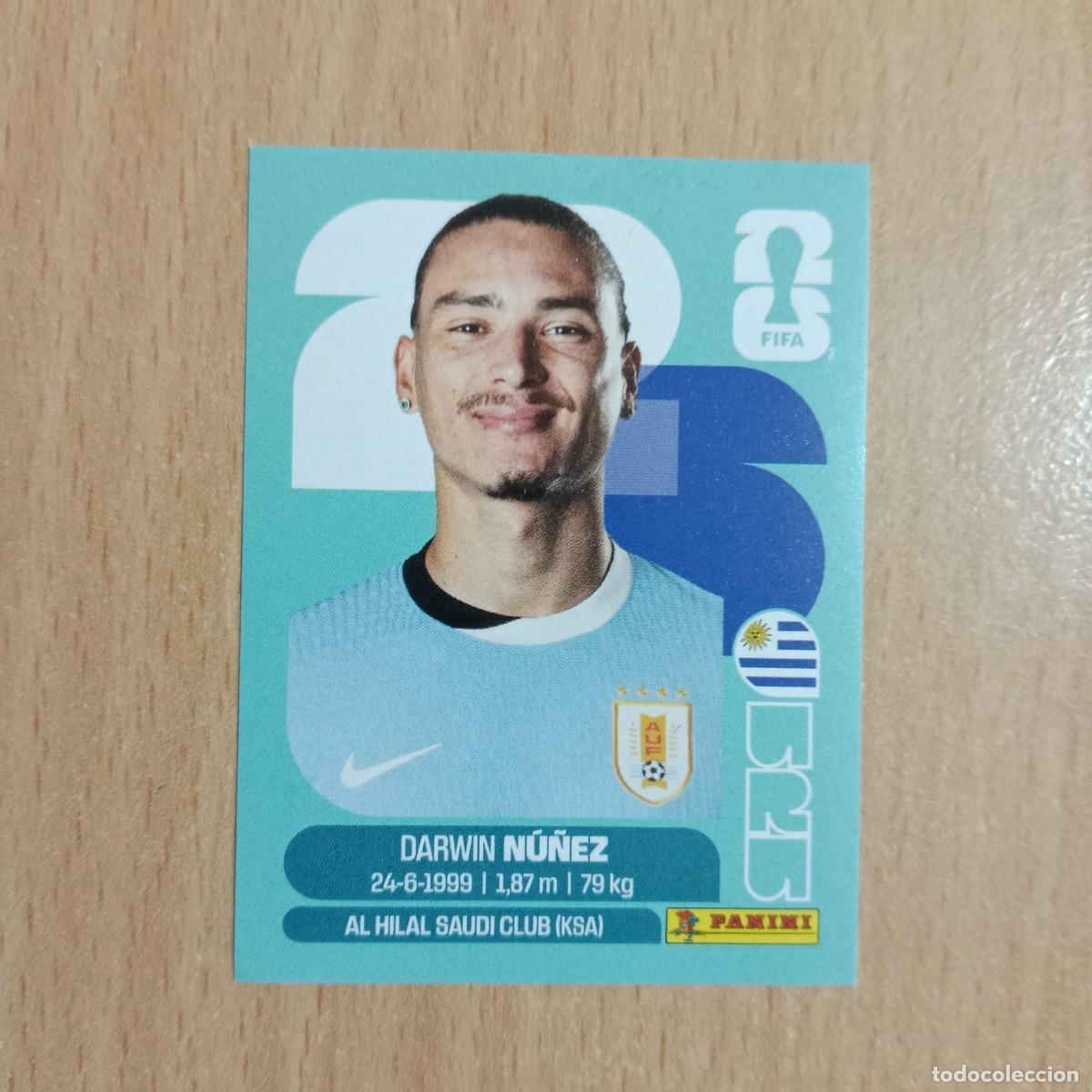 Cromos de F&uacute;tbol: DARWIN N&Uacute;&Ntilde;EZ , URUGUAY , STICKER CROMO N&ordm; URU 17 , FIFA WORLD CUP 2026 - PANINI - A&Ntilde;O 2026.