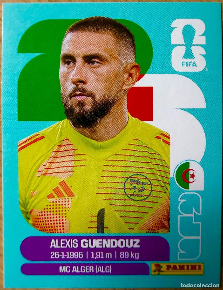 Cartes &agrave; collectionner de Football: ALG2 ALG 2 GUENDOUZ ARGELIA MUNDIAL FIFA WORLD CUP 2026 26 STICKER CROMO PANINI SIN PEGAR
