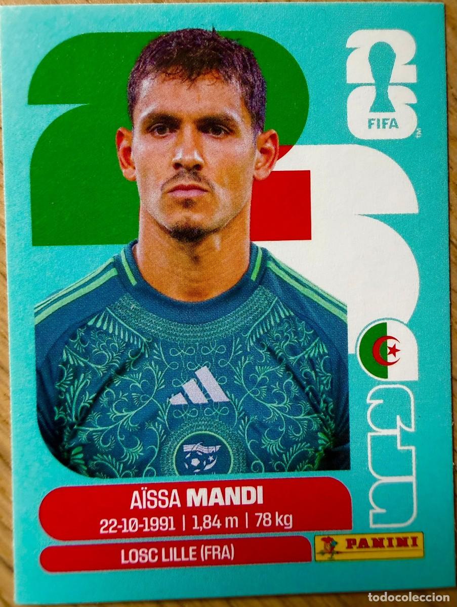 Football Stickers: ALG7 ALG 7 AISSA MANDI ARGELIA MUNDIAL FIFA WORLD CUP 2026 26 STICKER CROMO PANINI SIN PEGAR
