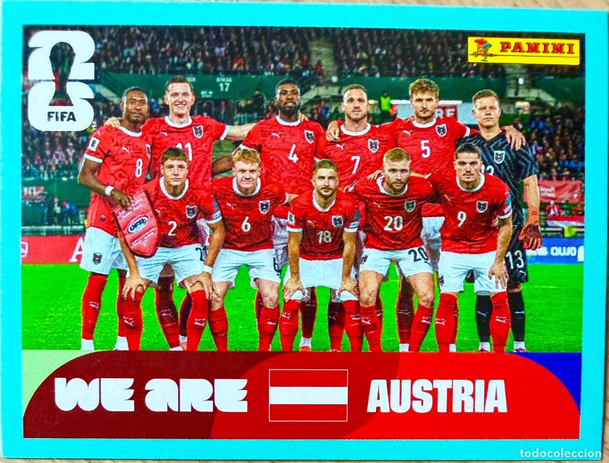 Cromos de F&uacute;tbol: AUT13 AUT 13 PLANTILLA AUSTRIA MUNDIAL FIFA WORLD CUP 2026 26 STICKER CROMO PANINI SIN PEGAR