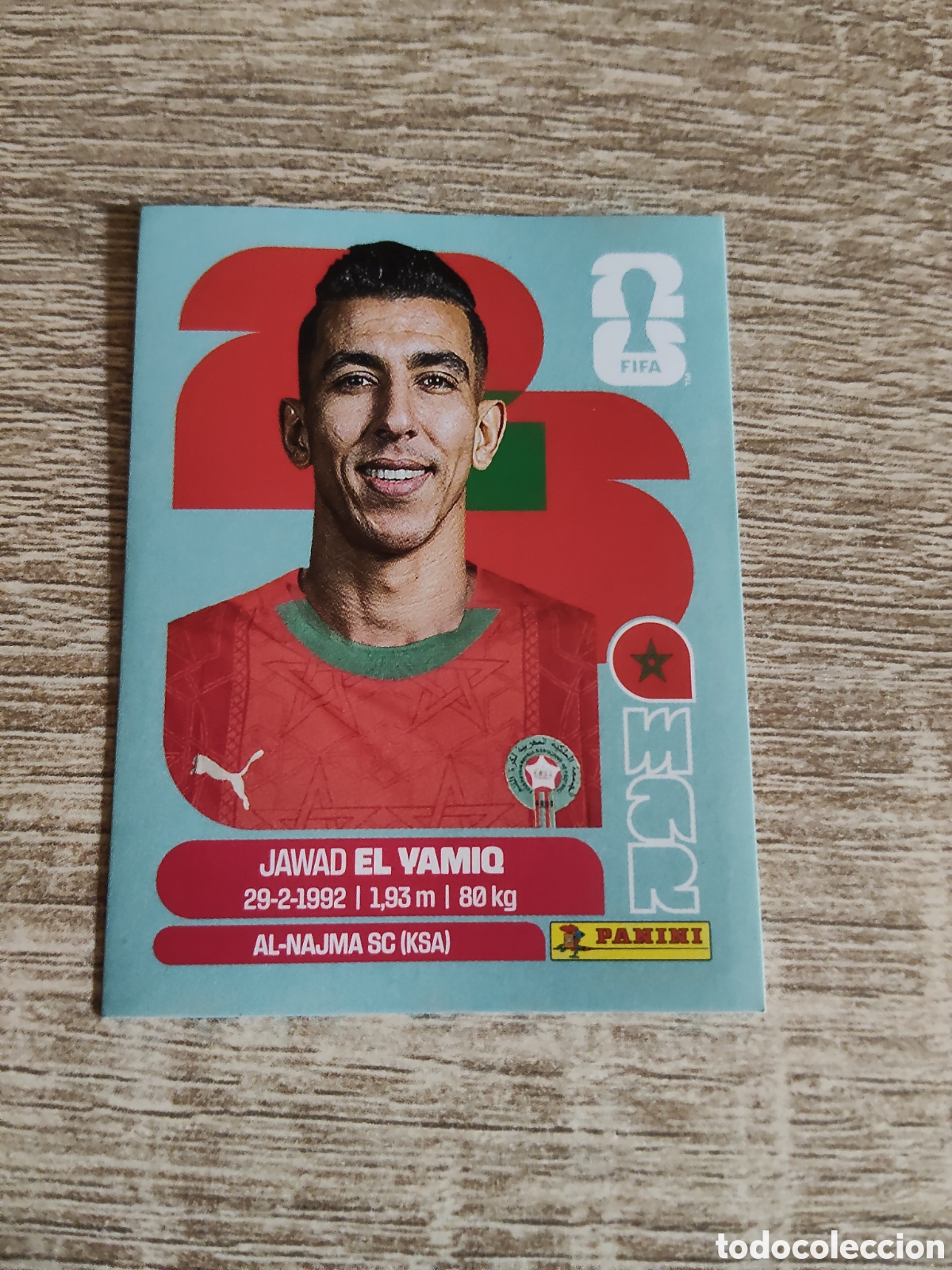 Cromos de F&uacute;tbol: Panini mundial 2026 MAR 8 Jawad El Yamiq Marruecos