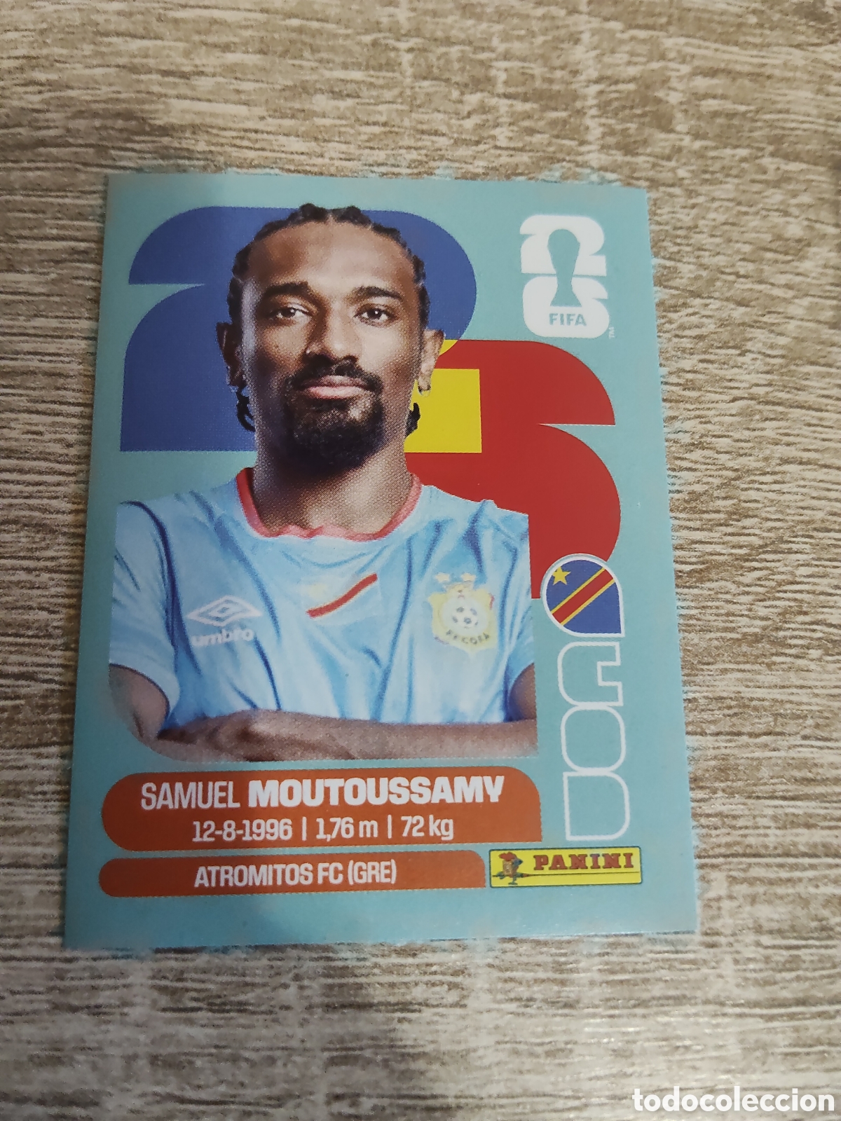 Cromos de F&uacute;tbol: Panini mundial 2026 COD 11 Samuel Moutoussamy Congo