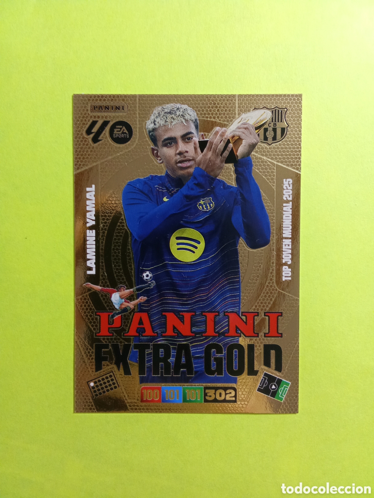 Fu&szlig;ball-Sticker: CROMO EXTRA GOLD LAMIE YAMAL BARCELONA ADRENALYN 25-26
