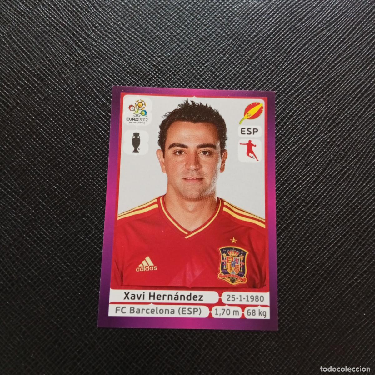 Fu&szlig;ball-Sticker: 296 XAVI ESPA&Ntilde;A PANINI EUROCOPA POLONIA 2012 CROMO FUTBOL EURO 12 - SIN PEGAR - A21 PG19