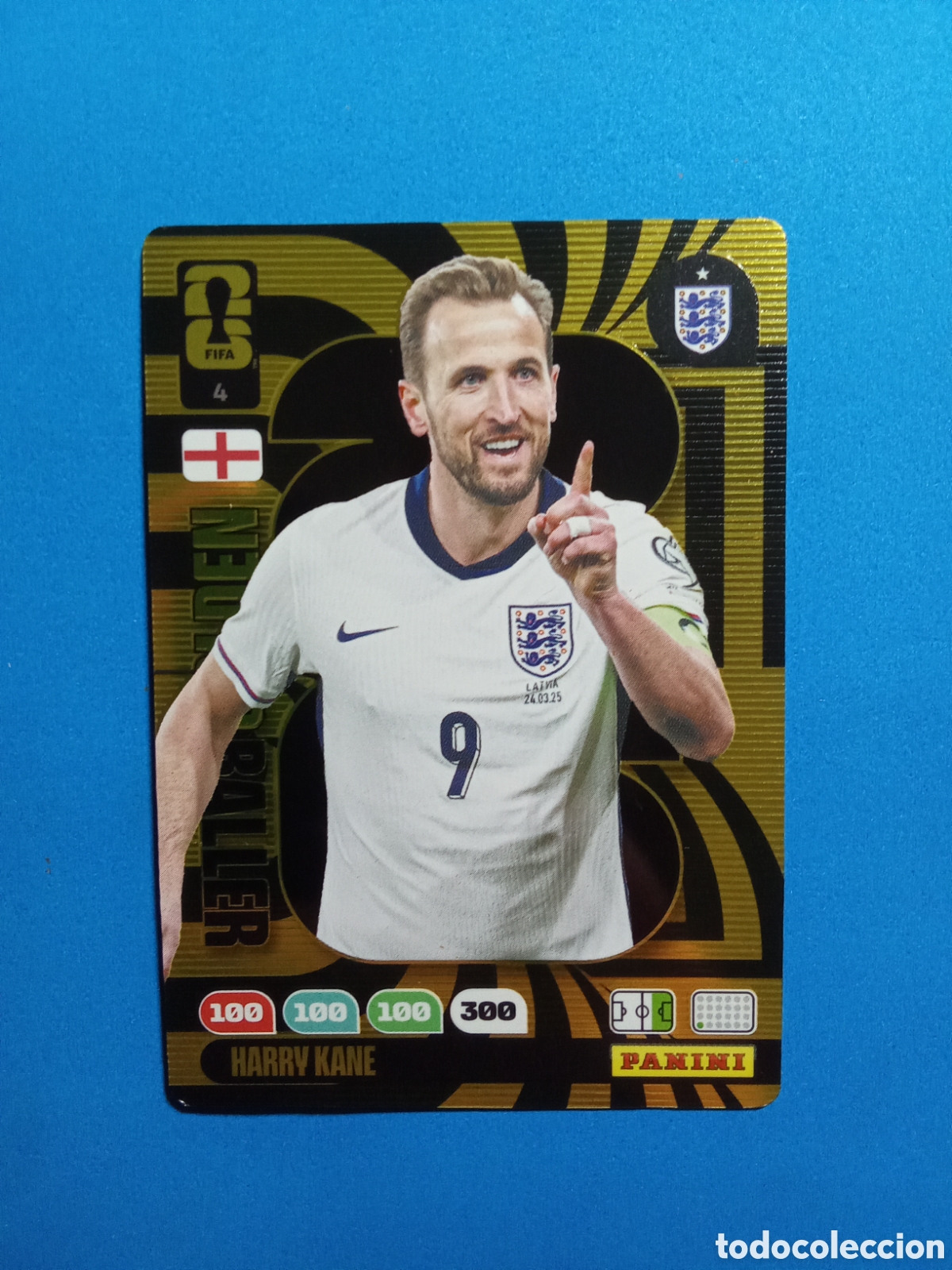 Fu&szlig;ball-Sticker: CROMO 4 GOLDEN BALLER KANE INGLATERRA FIFA WORLD CUP 26 MUNDIAL 2026