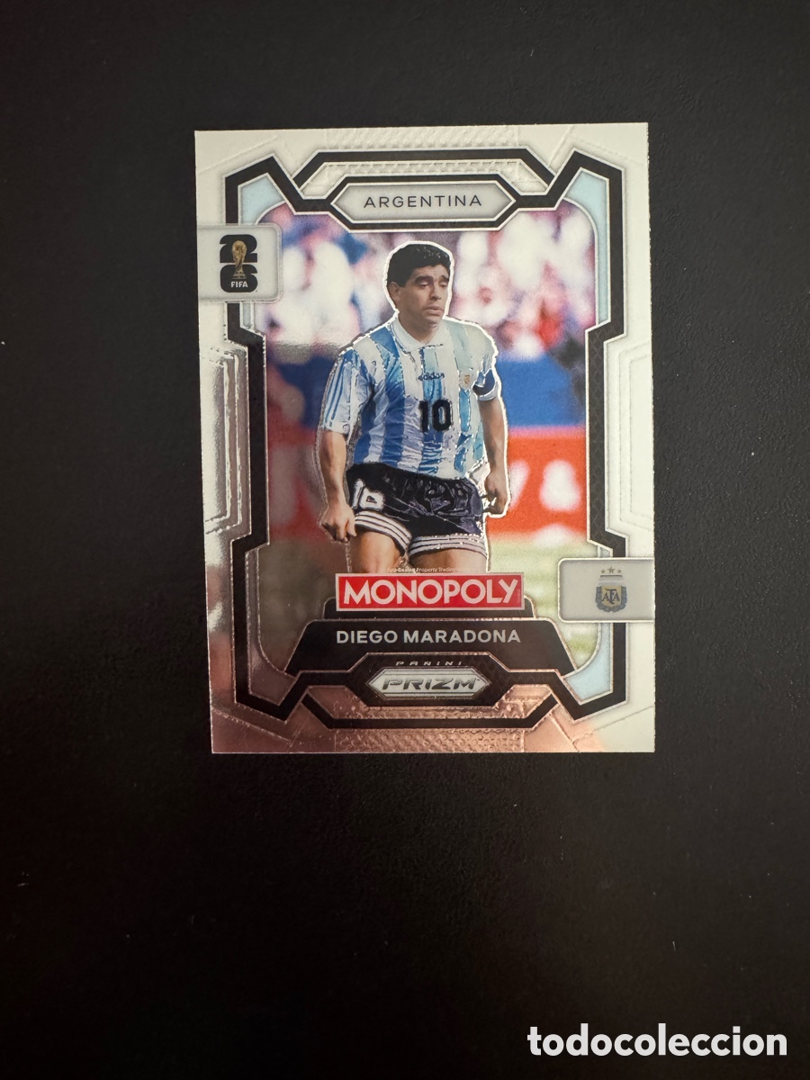 Cromos de F&uacute;tbol: MARADONA ARGENTINA NUMERO 3 PANINI PRIZM 2026 MUNDIAL MONOPOLY