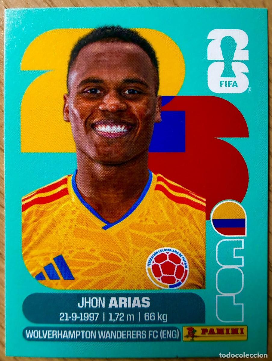 Cromos de F&uacute;tbol: COL17 COL 17 JHON ARIAS COLOMBIA MUNDIAL FIFA WORLD CUP 2026 26 STICKER CROMO PANINI SIN PEGAR