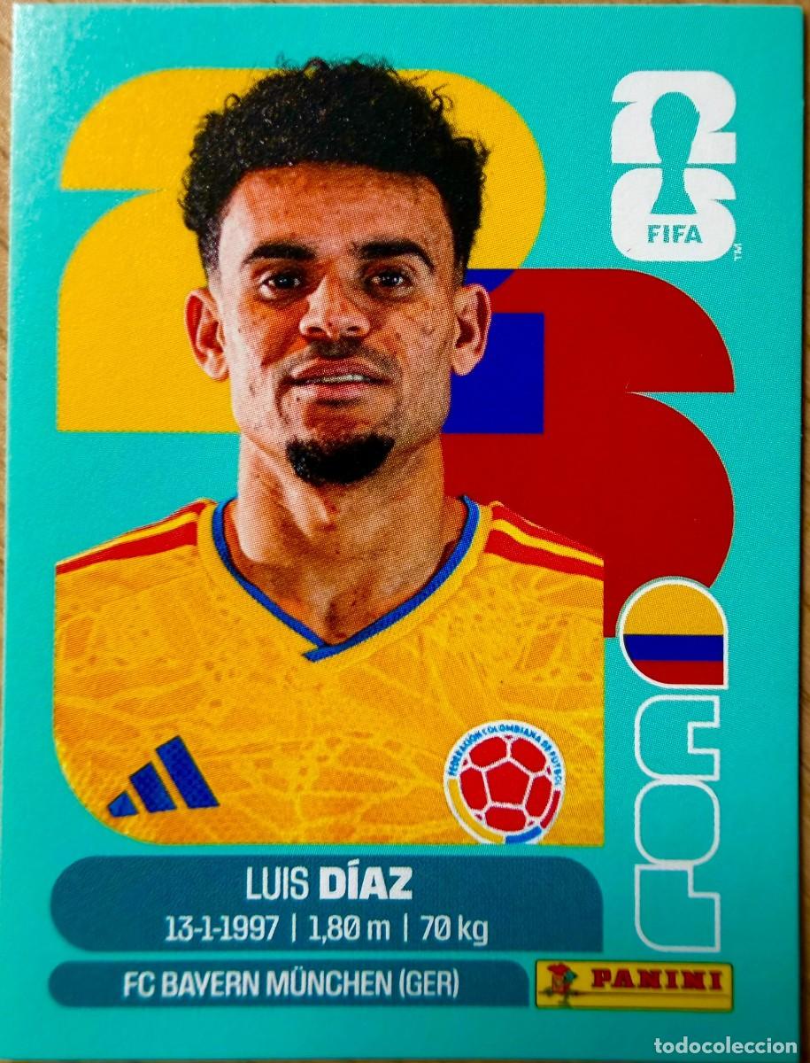 Cromos de F&uacute;tbol: COL20 COL 20 LUIS DIAZ COLOMBIA MUNDIAL FIFA WORLD CUP 2026 26 STICKER CROMO PANINI SIN PEGAR
