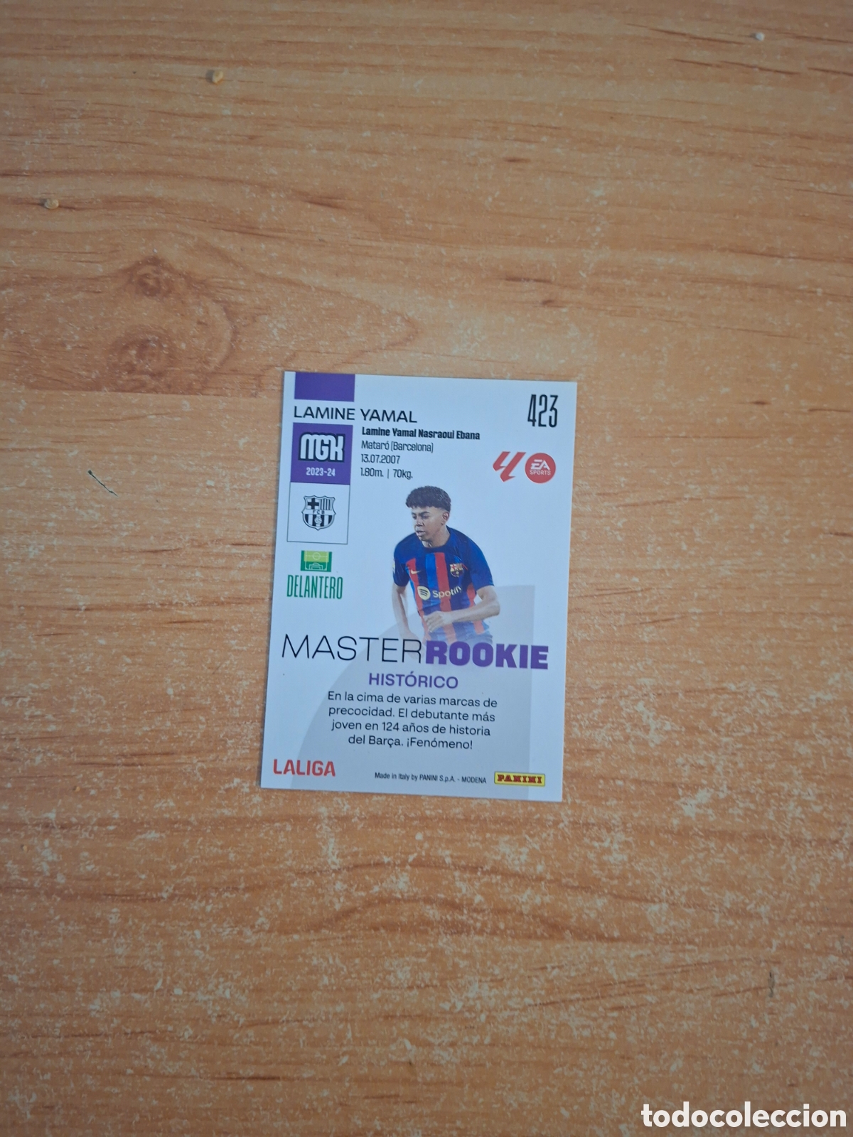 Cromos de F&uacute;tbol: No esta en venta fe de error cromo trasero lamine yamal 23 24 rookie de megacracs