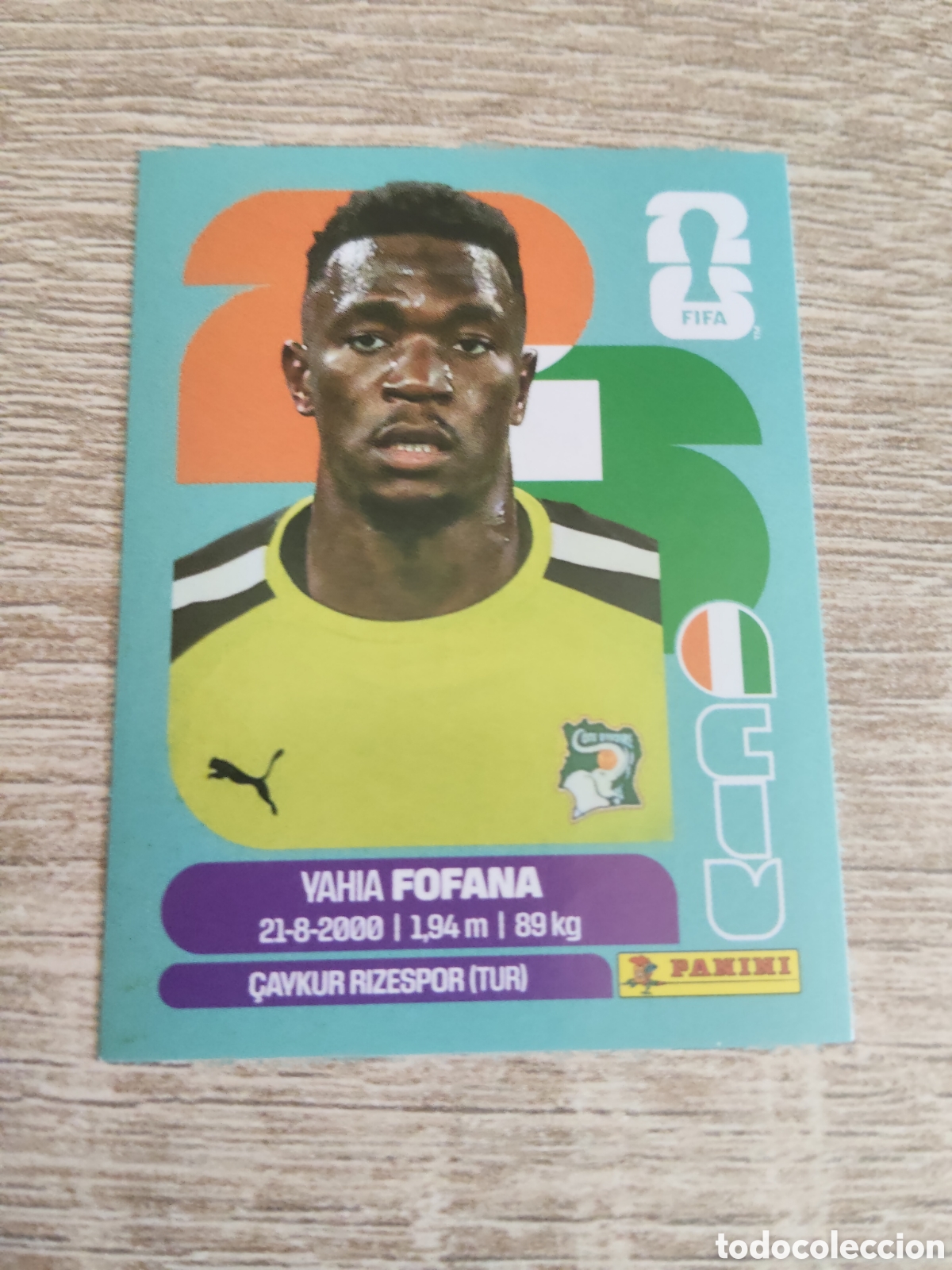Cromos de F&uacute;tbol: Panini mundial 2026 CIV 2 Yahia Fofana Costa de Marfil