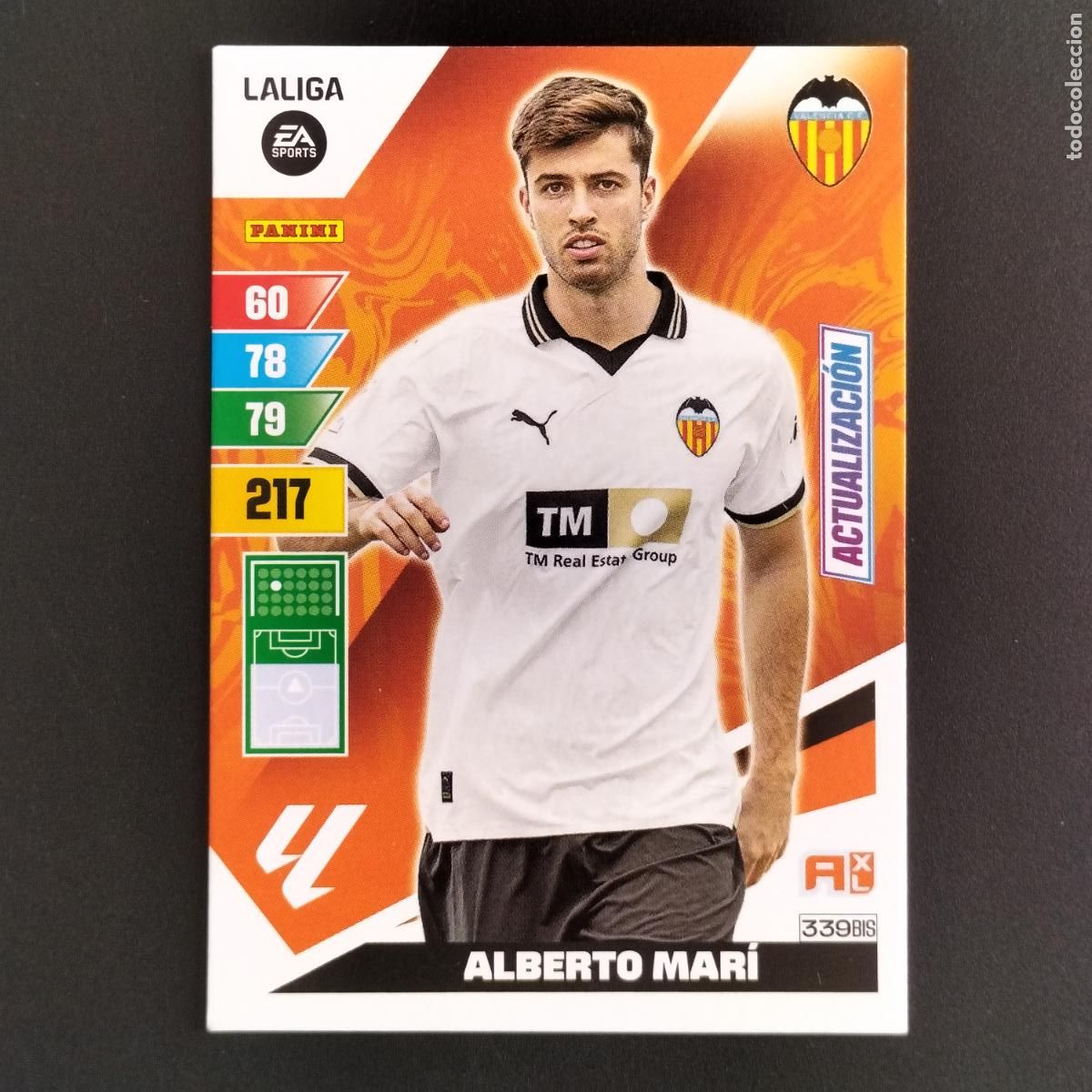 Cromos de F&uacute;tbol: 339 BIS ALBERTO MARI ACTUALIZACION VALENCIA CROMOS ADRENALYN XL LALIGA CARD 2023 2024 23 24 PANINI