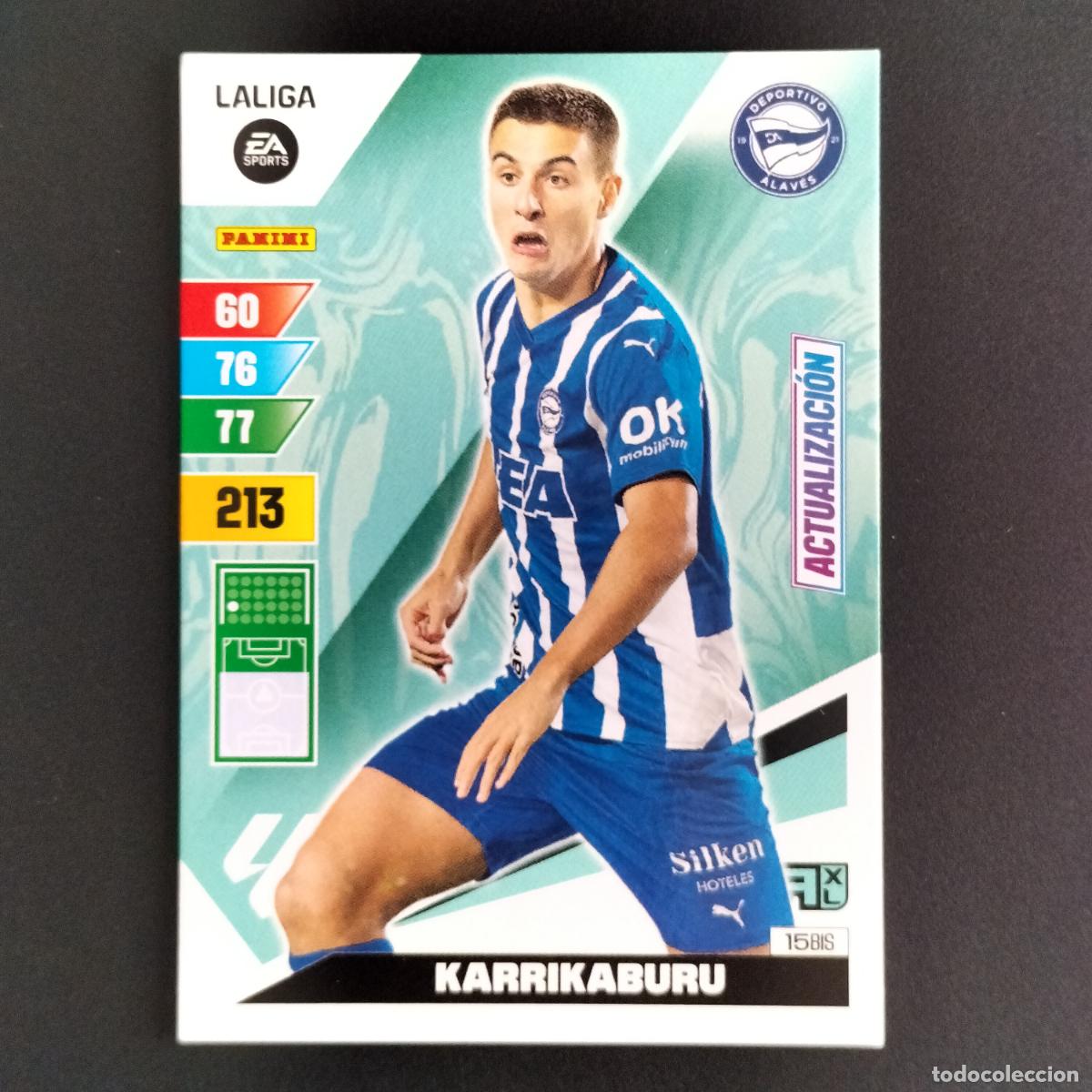 Cromos de F&uacute;tbol: 15 BIS KARRIKABURU ACTUALIZACION ALAVES CROMOS ADRENALYN XL LALIGA CARD 2023 2024 23 24 PANINI