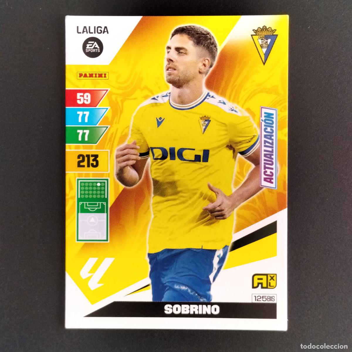 Cromos de F&uacute;tbol: 125 BIS SOBRINO ACTUALIZACION CADIZ CROMOS ADRENALYN XL LALIGA CARD 2023 2024 23 24 PANINI