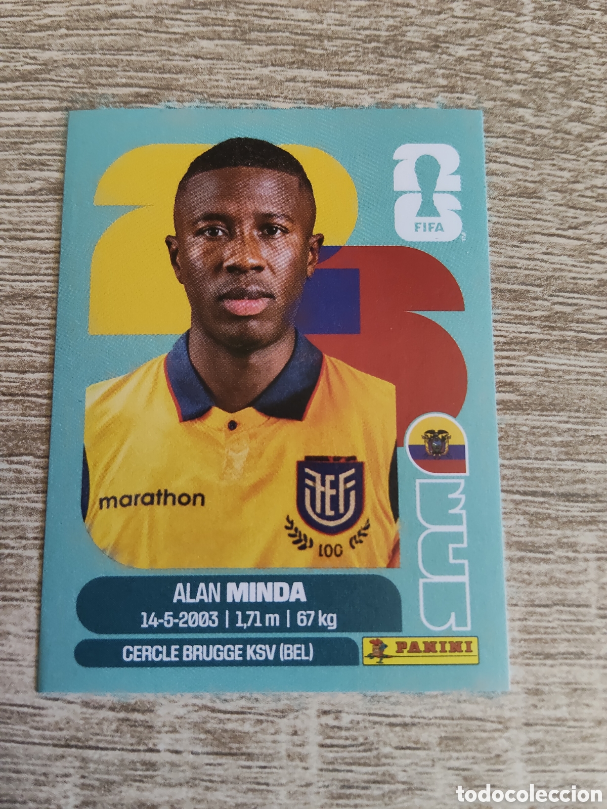 Cromos de F&uacute;tbol: Panini mundial 2026 ECU 18 Alan Minda Ecuador