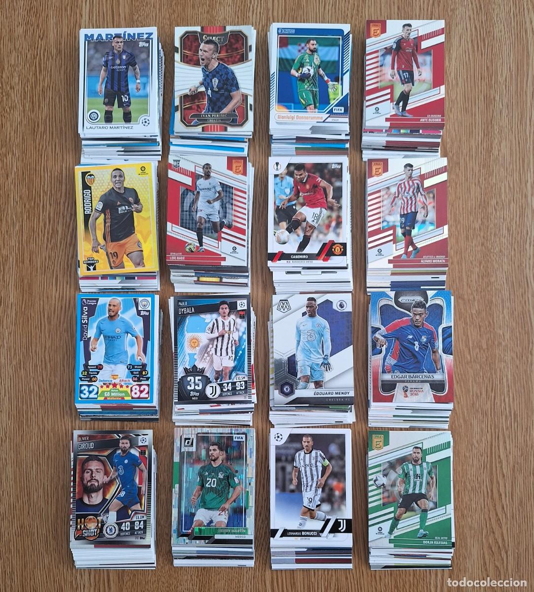 Cromos de F&uacute;tbol: Lote 400 cards Futbol Soccer Panini Topps diferentes colecciones