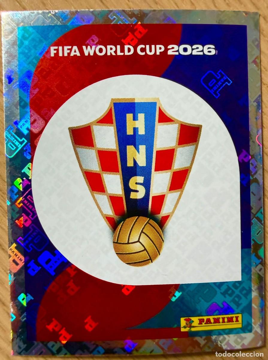 Cromos de F&uacute;tbol: CRO1 CRO 1 ESCUDO CROACIA MUNDIAL FIFA WORLD CUP 2026 26 STICKER CROMO PANINI SIN PEGAR