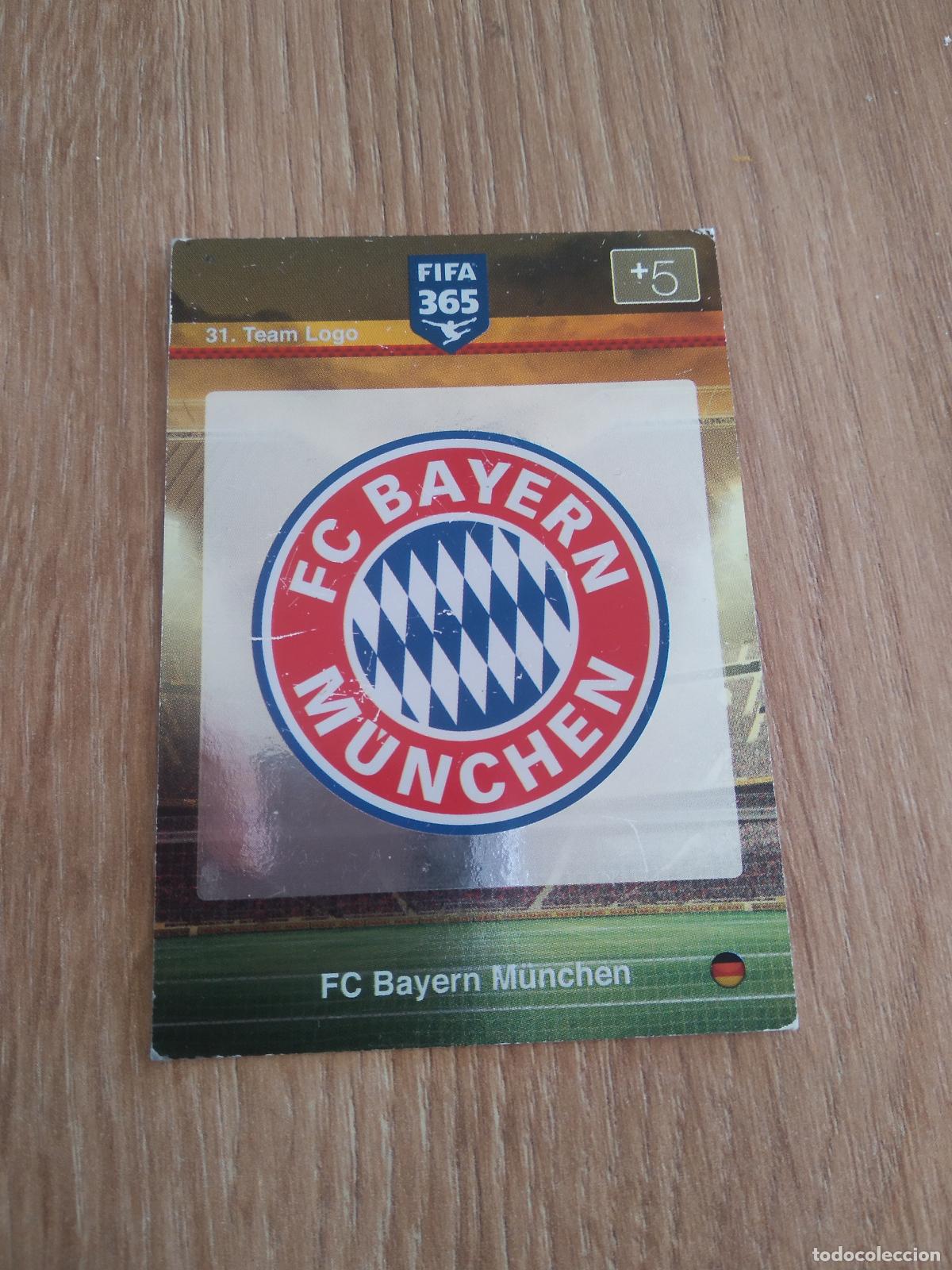Cromos de F&uacute;tbol: 31 ESCUDO BAYERN MUNICH CROMO FUTBOL PANINI FIFA 365 2015-2016 ADRENALYN 15-16
